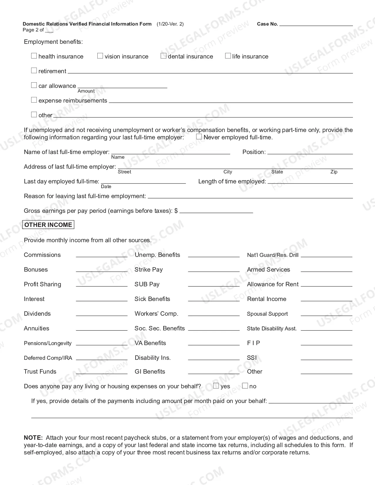 Preview Confidential Asset And Liability Disclosure Sheets