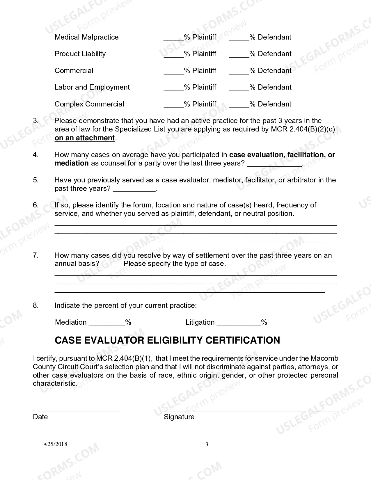 Preview Case Evaluator Application