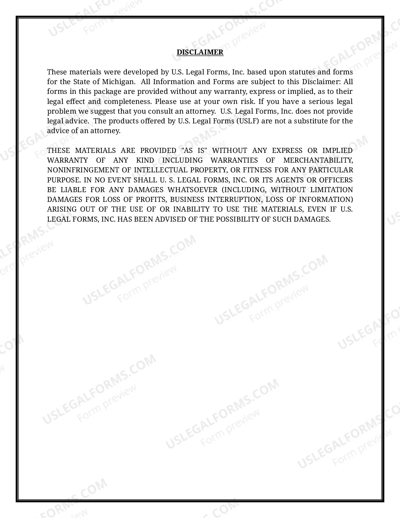 Preview Michigan Name Change Instructions and Forms Package for an Adult