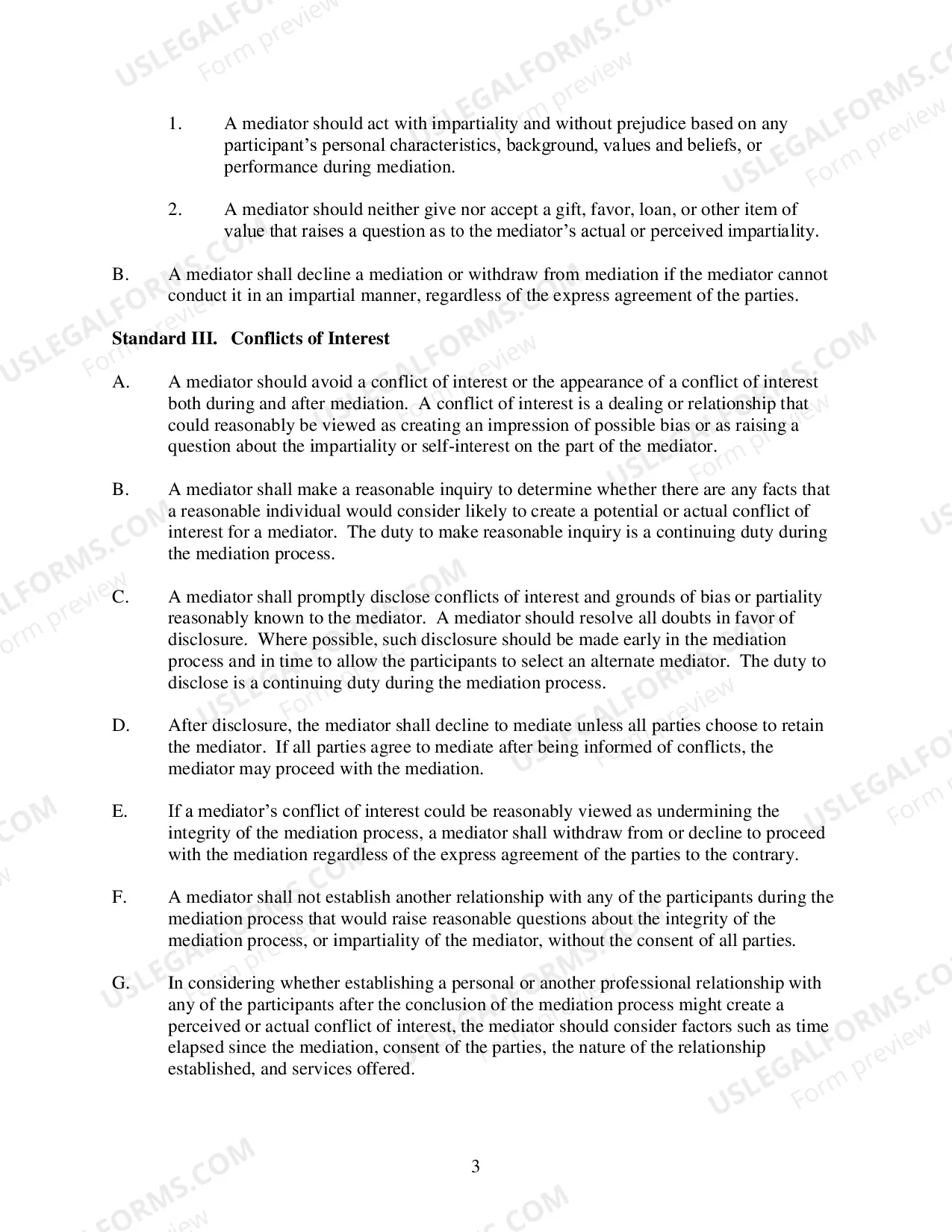 Preview Standards of Conduct for Mediators