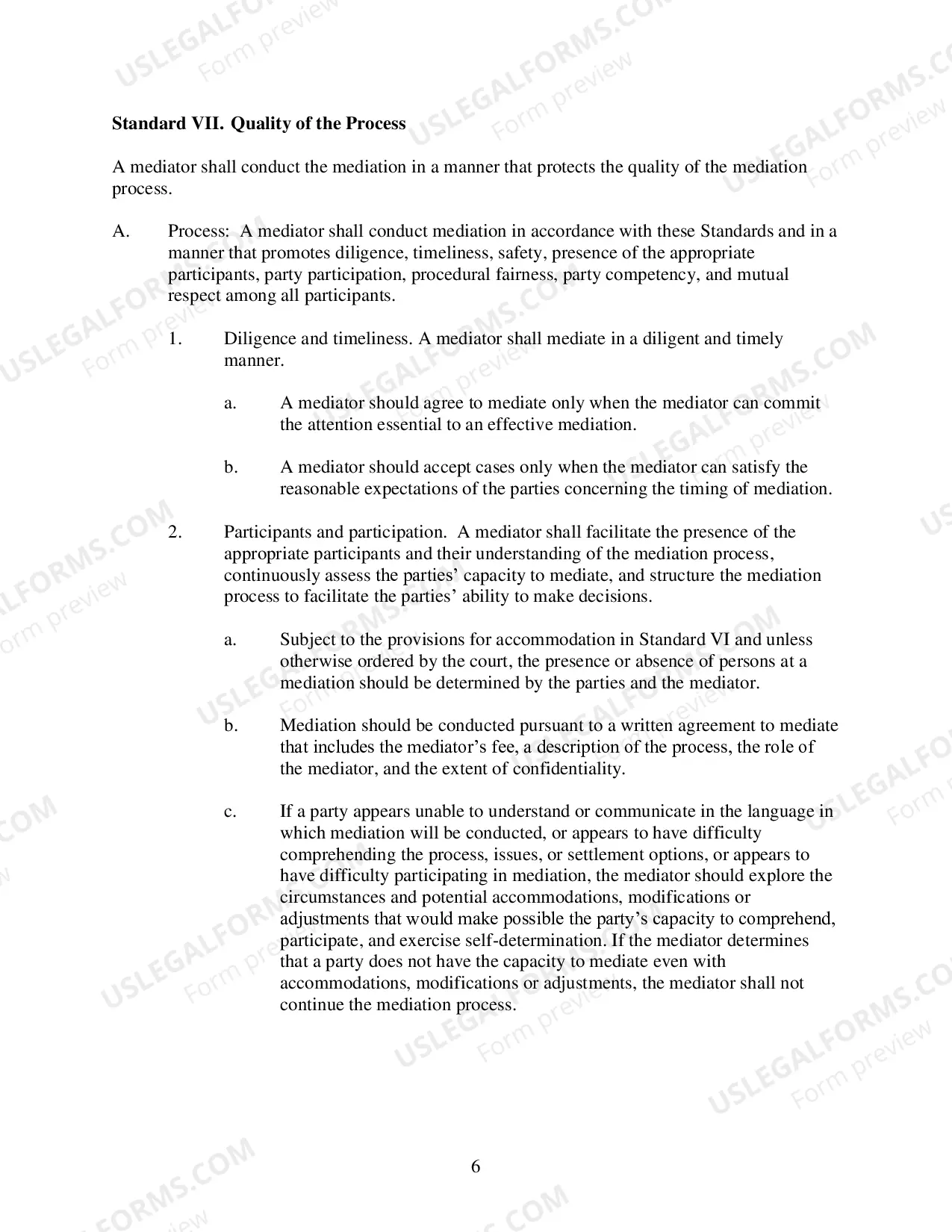 Preview Standards of Conduct for Mediators