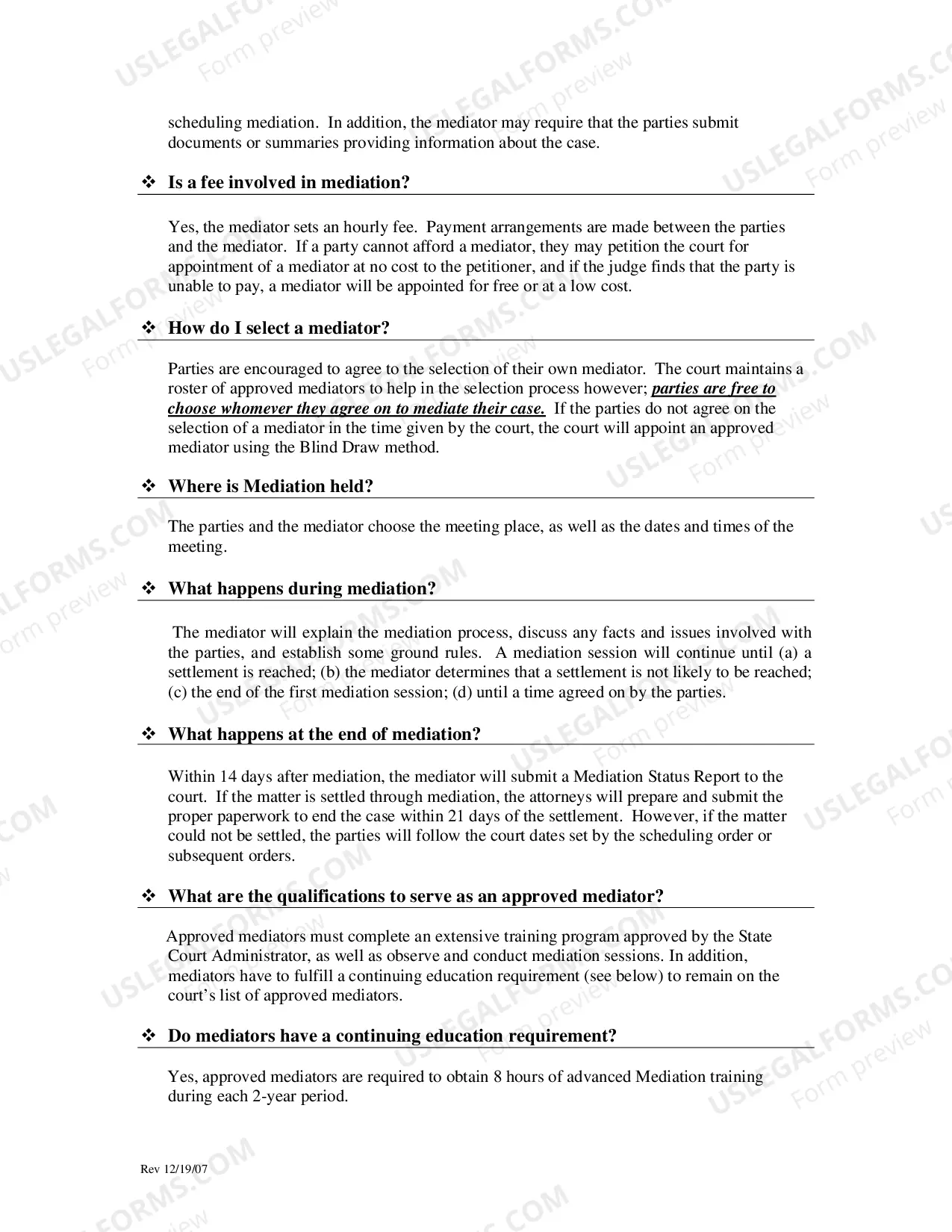 Preview Civil Mediation Brochure