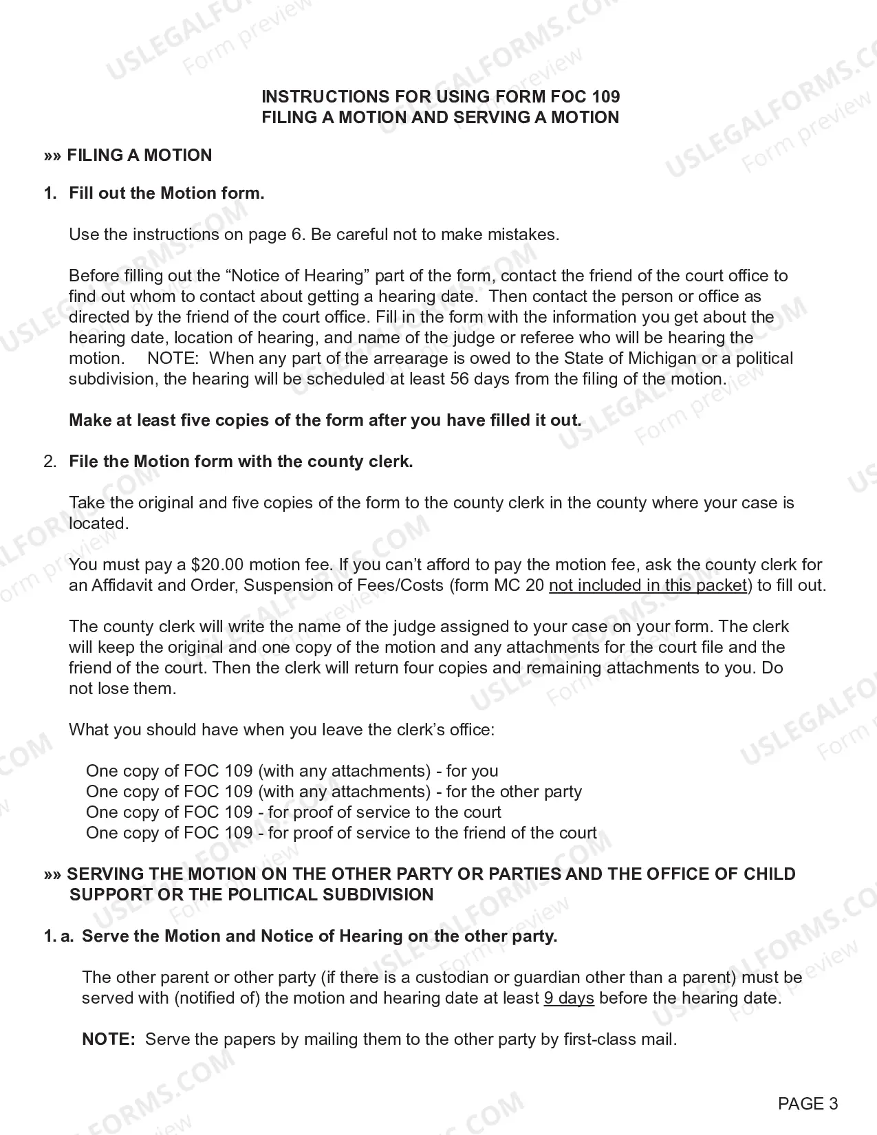Preview Motion Regarding Payment Plan/Discharge of Arrears