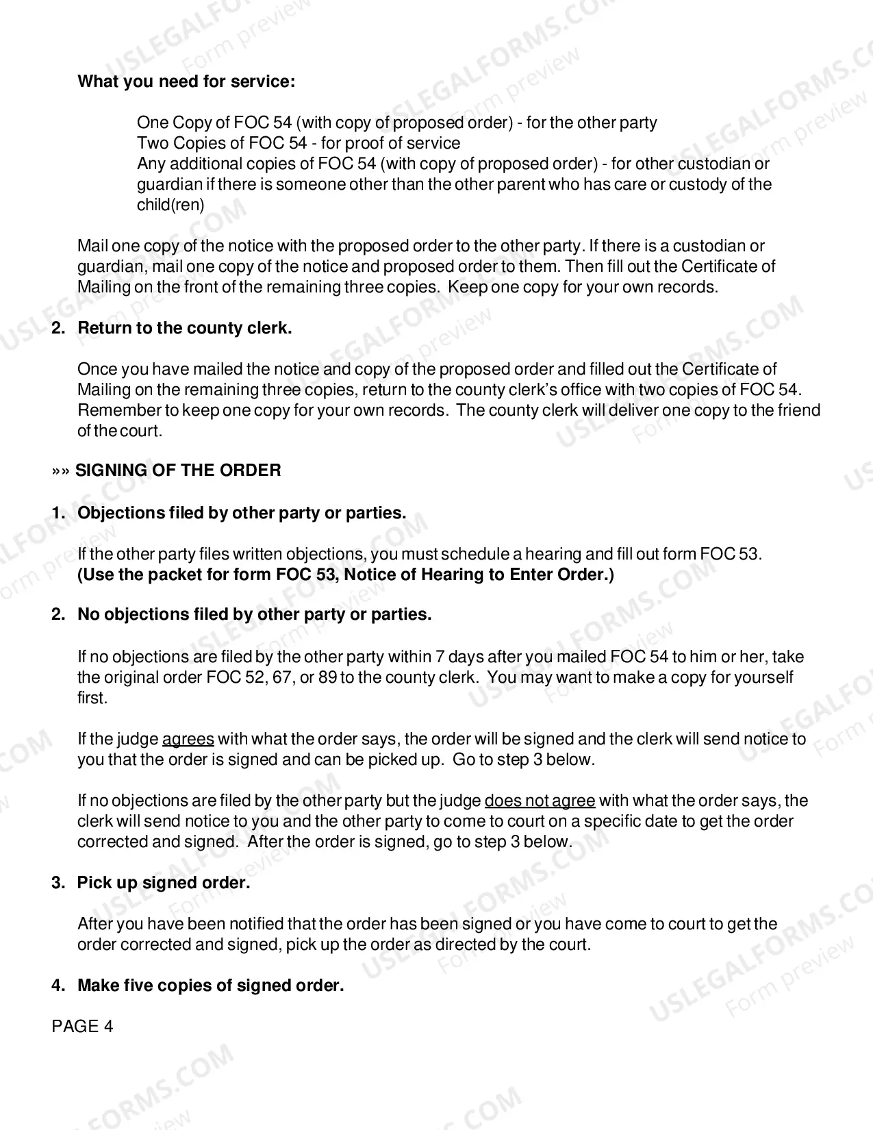 Preview Notice to Enter Order Without Hearing