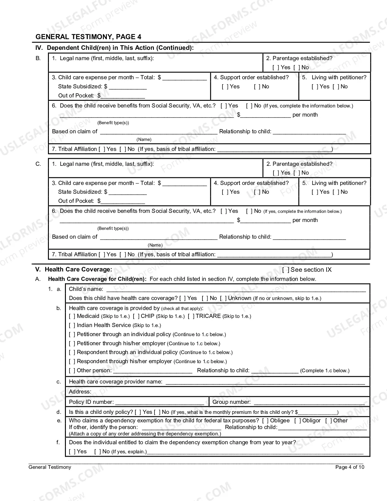 Preview General Testimony