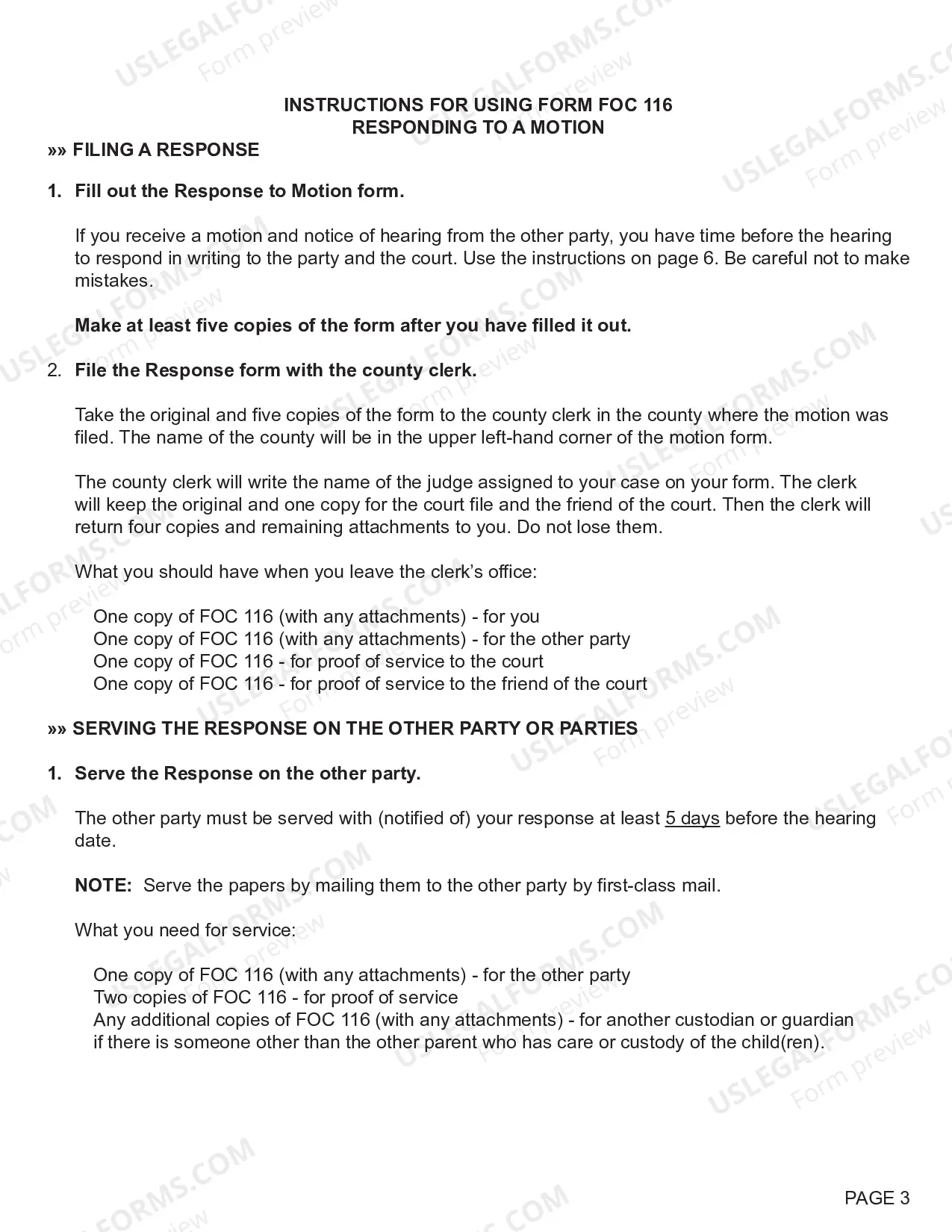 Preview Response to Motion Regarding Change of Domicile/Legal Residence