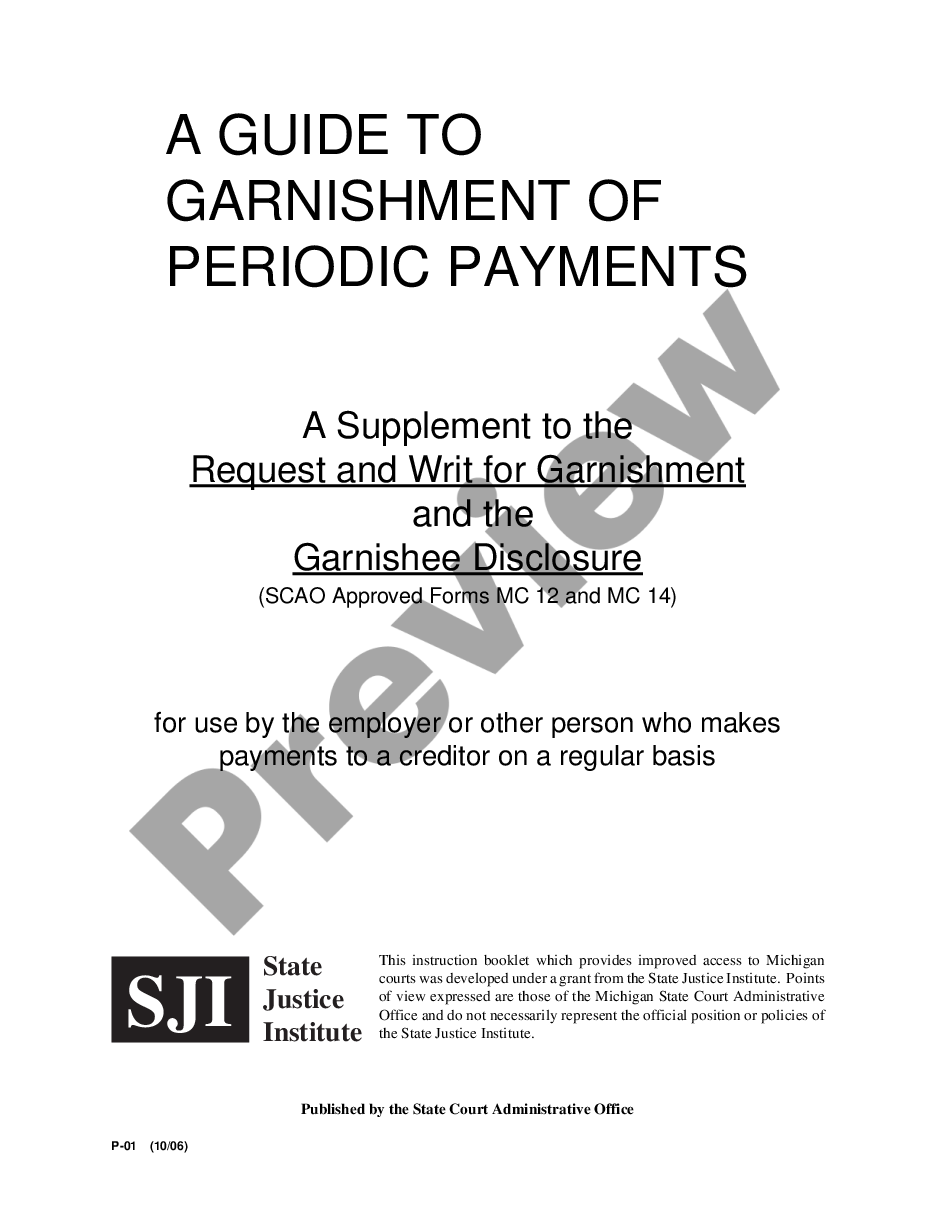 page 0 Guide to Garnishment of Periodic Payments preview
