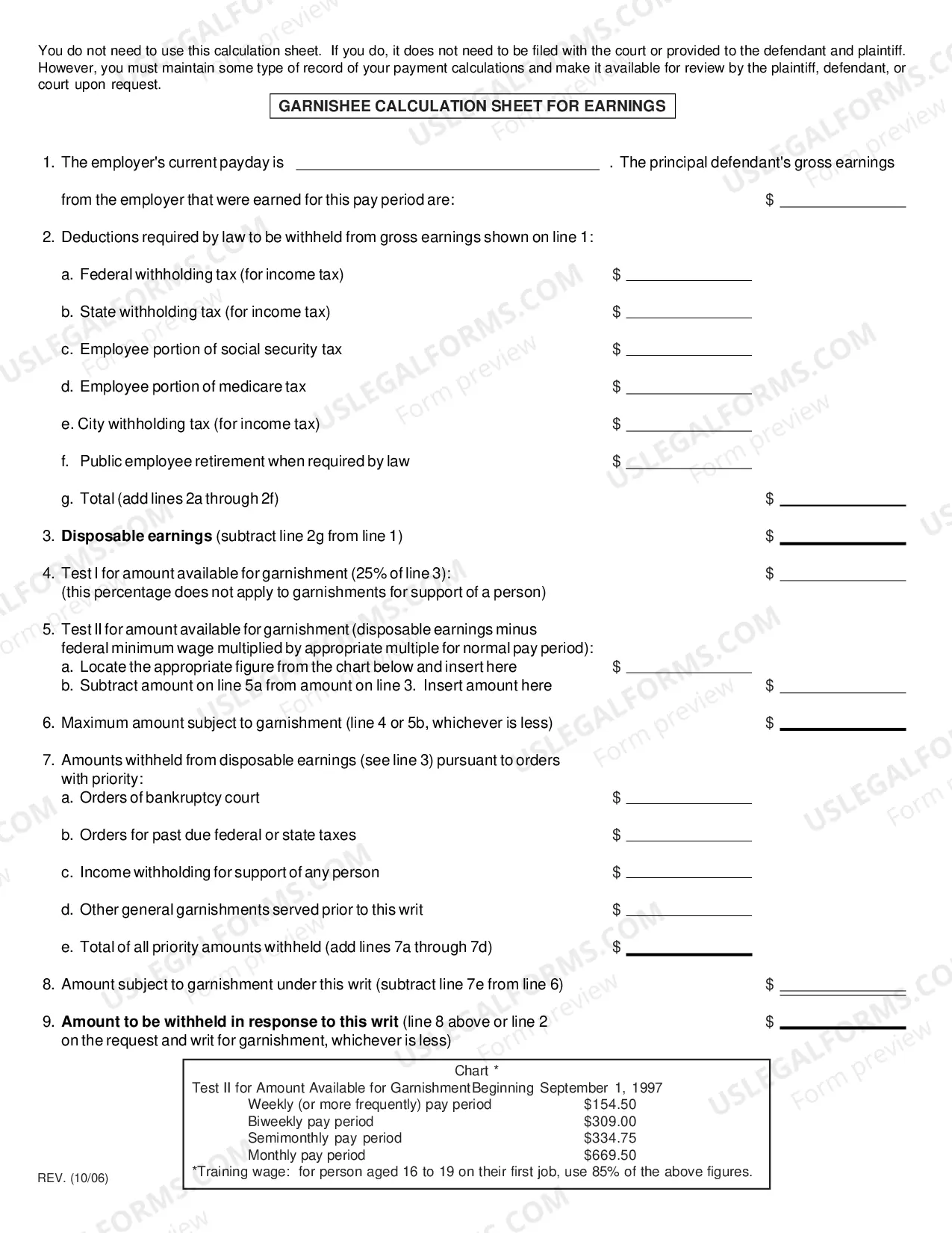 Preview Guide to Garnishment of Periodic Payments