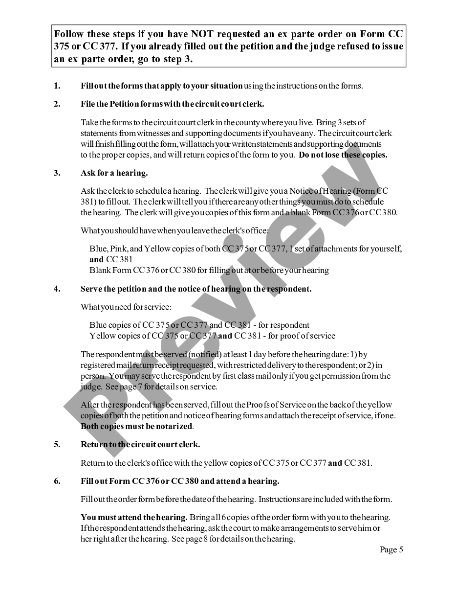 page 4 Instructions for Personal Protection Orders preview