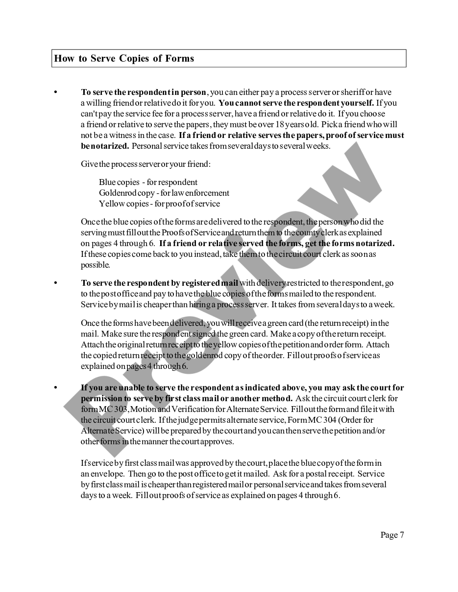 page 6 Instructions for Personal Protection Orders preview