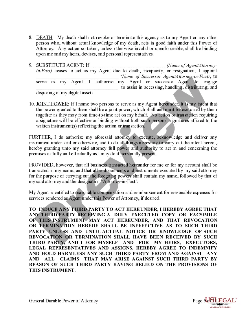 Get General Durable Power of Attorney for Property and Finances or Financial Effective upon Disability Preview General Durable Power of Attorney for Property and Finances or Financial Effective upon Disability