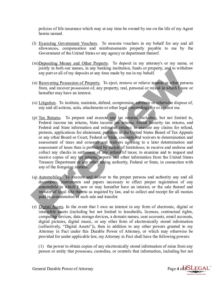 Get General Durable Power of Attorney for Property and Finances or Financial Effective Immediately Preview General Durable Power of Attorney for Property and Finances or Financial Effective Immediately