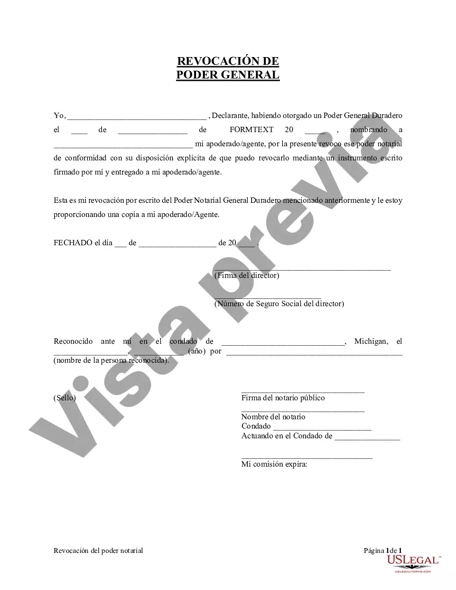 Preview Revocación del Poder General Duradero