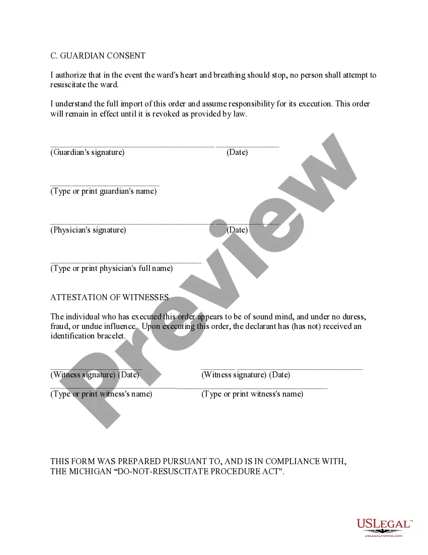 Get Do Not Resuscitate Order - DNR - Statutory Form Preview Do Not Resuscitate Order - DNR - Statutory Form
