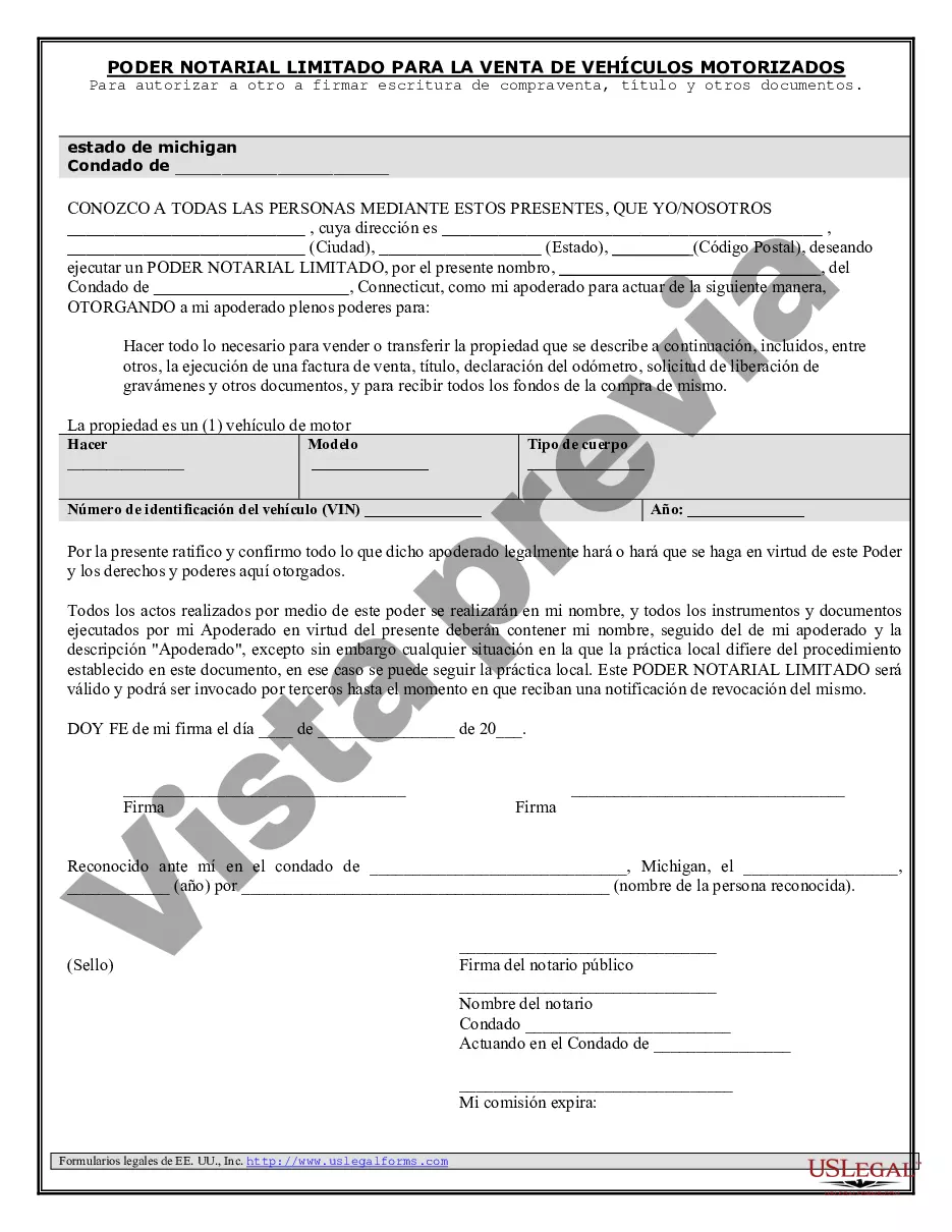 Preview Poder notarial para la venta de vehículos de motor