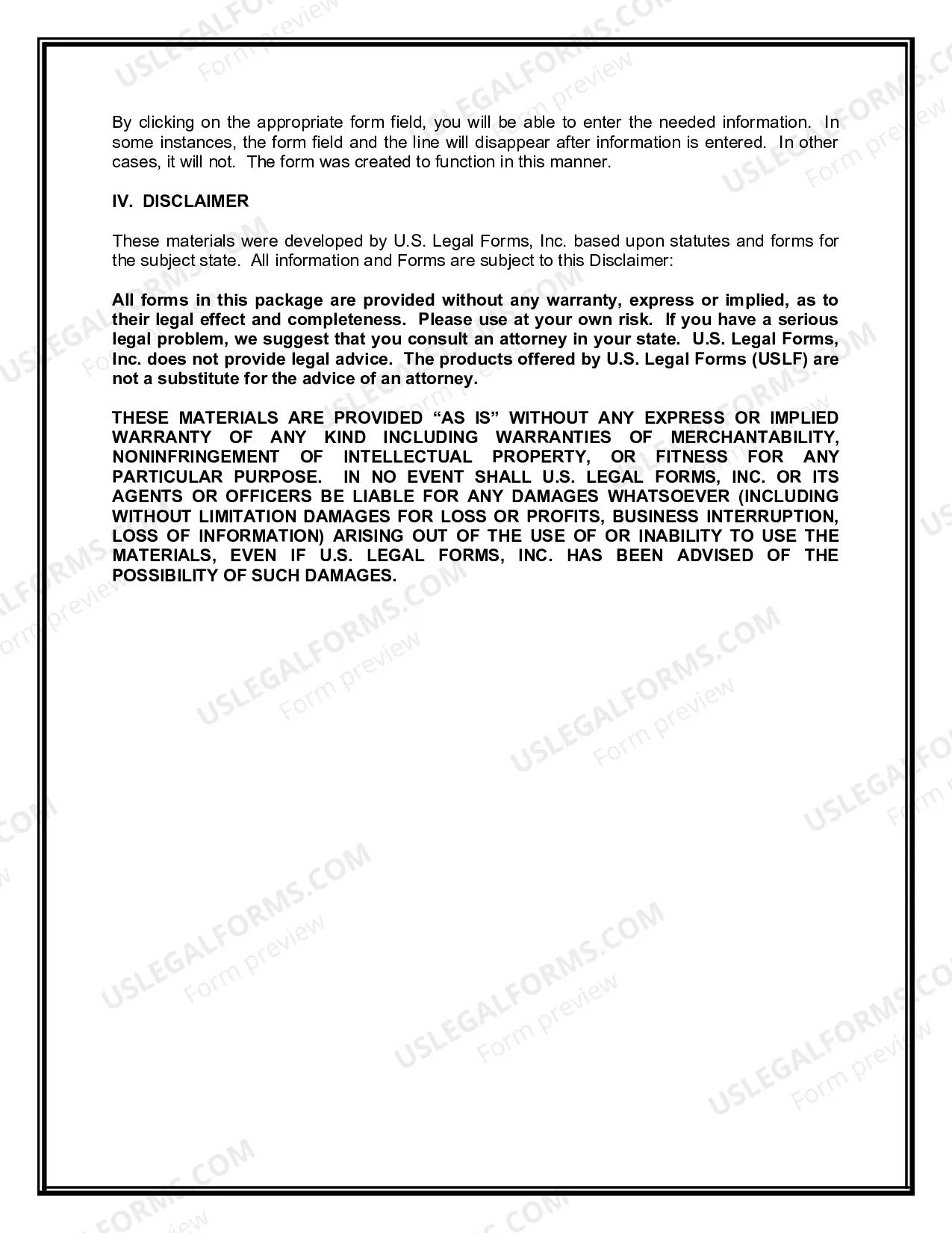 Preview Michigan Young Adult Power of Attorney Package