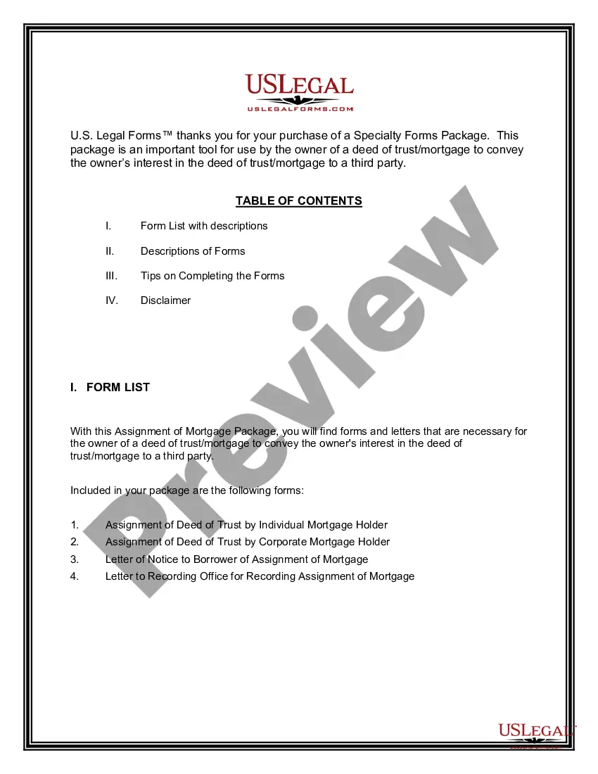 Get Michigan Assignment of Mortgage Package Preview Michigan Assignment of Mortgage Package