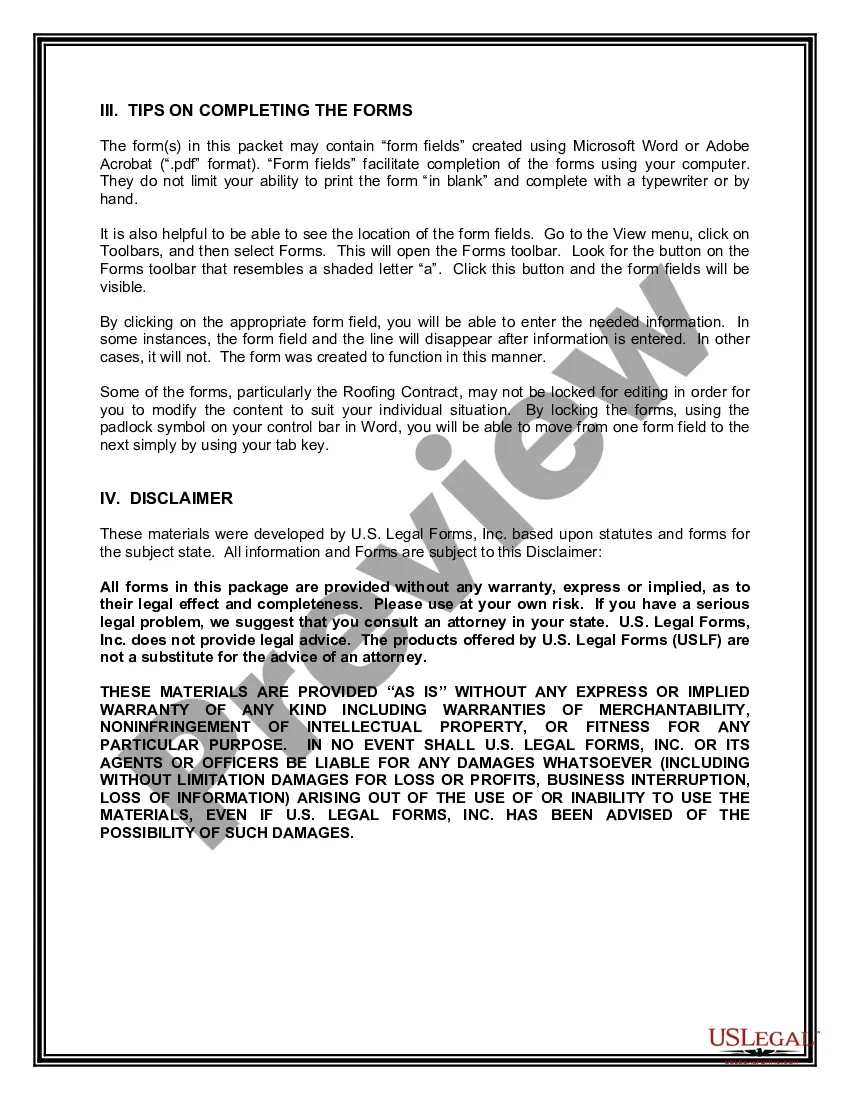 Preview Michigan Roofing Contractor Package