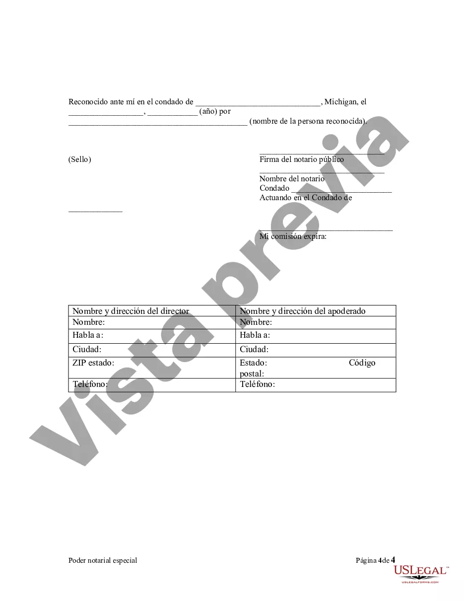 Preview Poder notarial especial o limitado para transacciones de compra de bienes raíces por parte del comprador