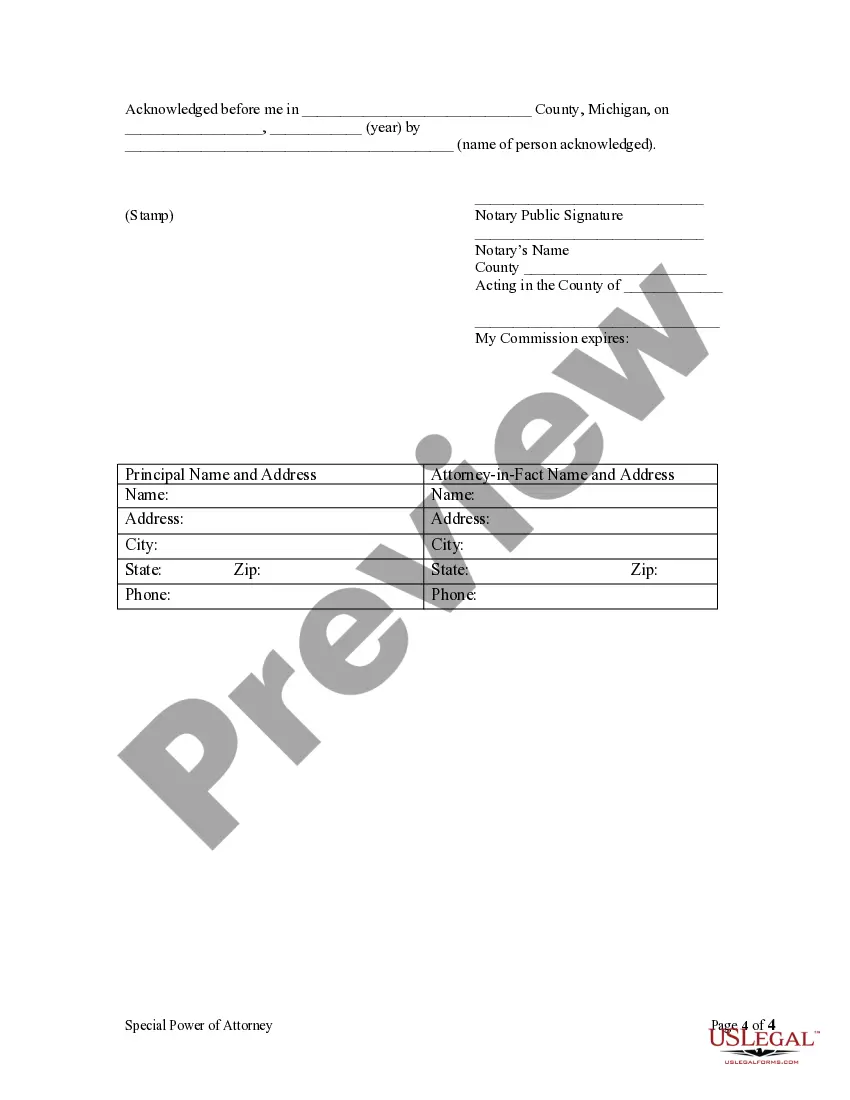 Preview Special or Limited Power of Attorney for Real Estate Purchase Transaction by Purchaser
