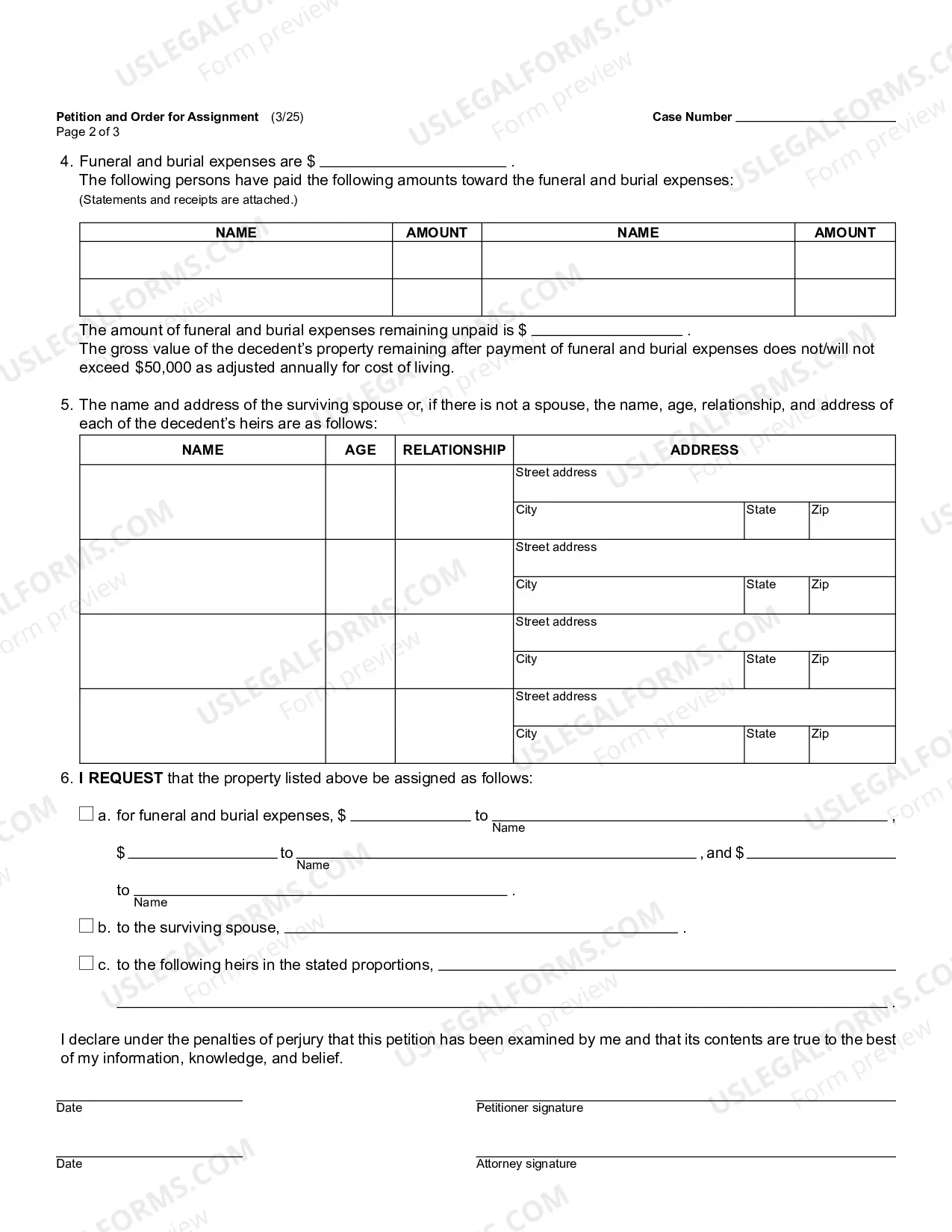 Preview Order for Assignment