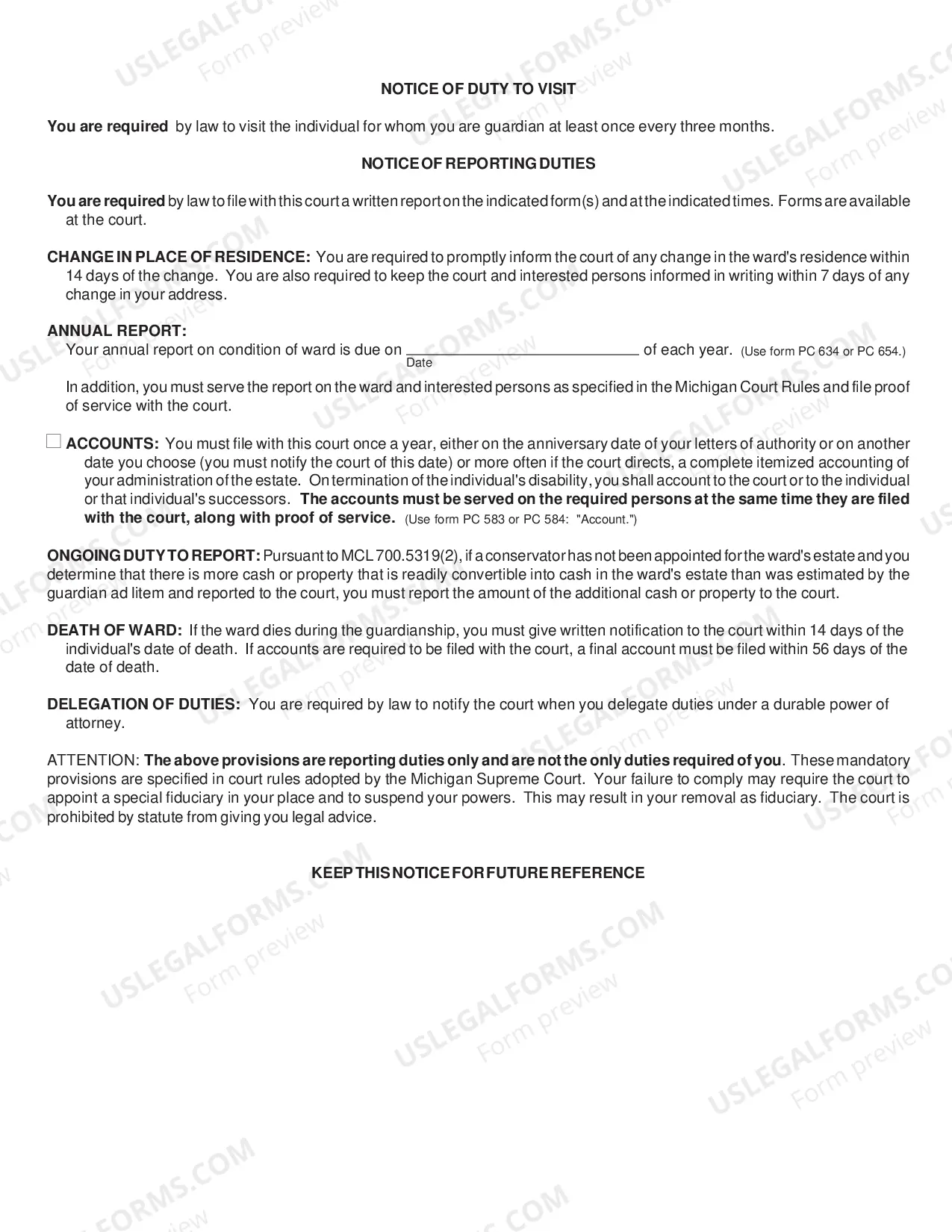 Preview Letters of Guardianship