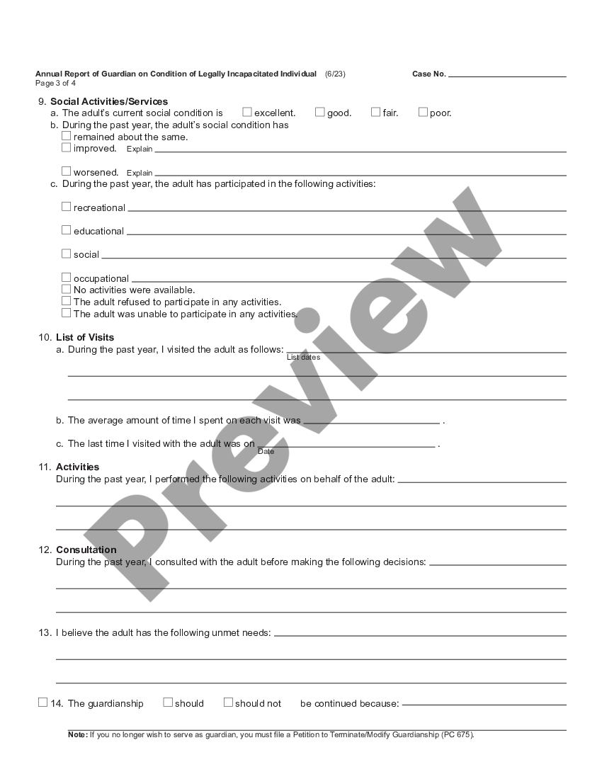 Annual Guardianship Report Michigan Forms Us Legal Forms