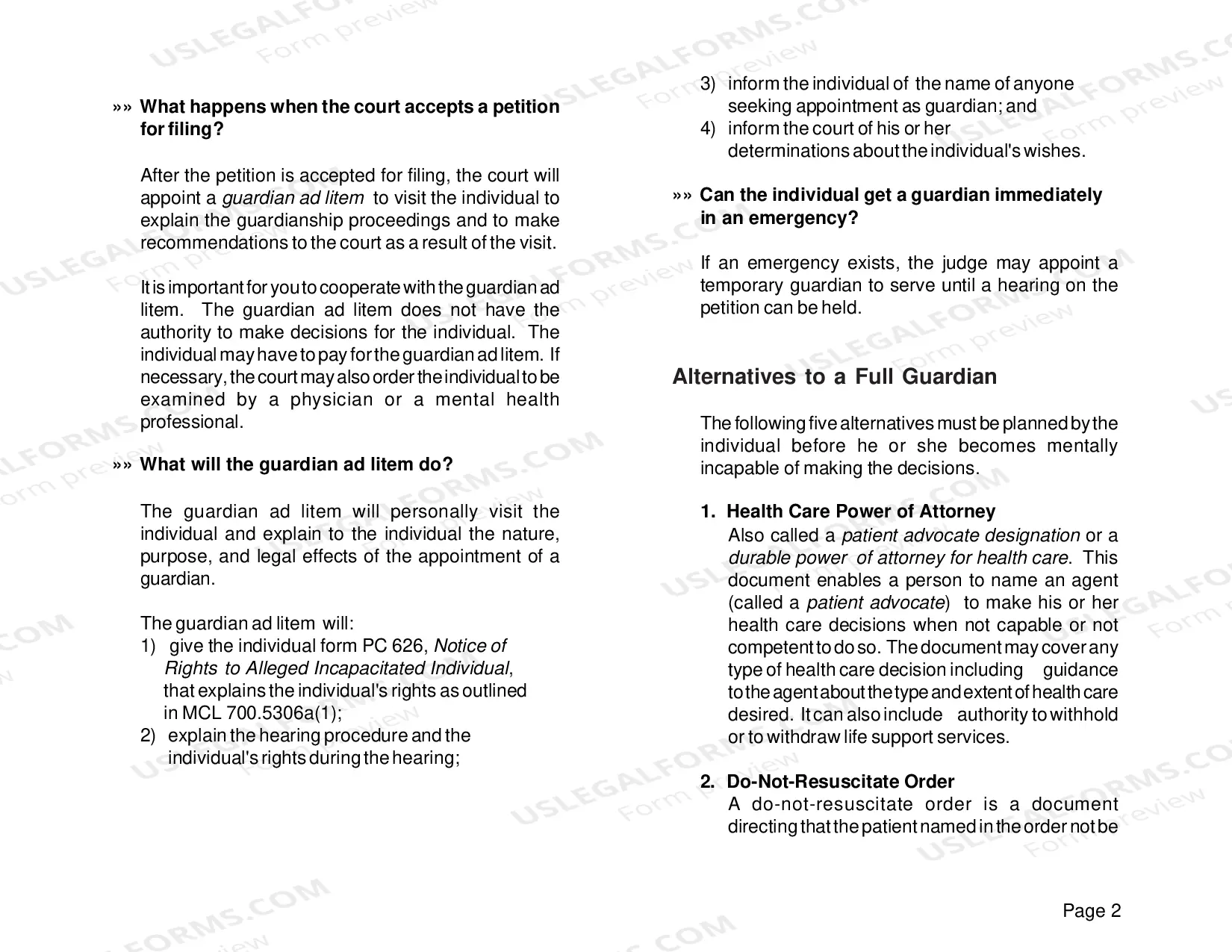 Preview What You Need to Know Before Filing a Petition to Appoint a Guardian for an Incapacitated Adult - LARGE PRINT
