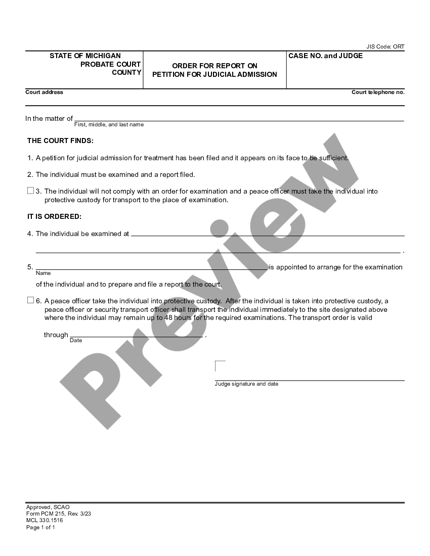 state of michigan petition and order for assignment form