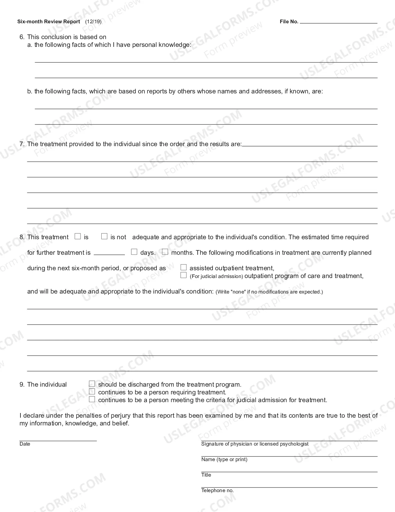 Preview Six Month Review Report