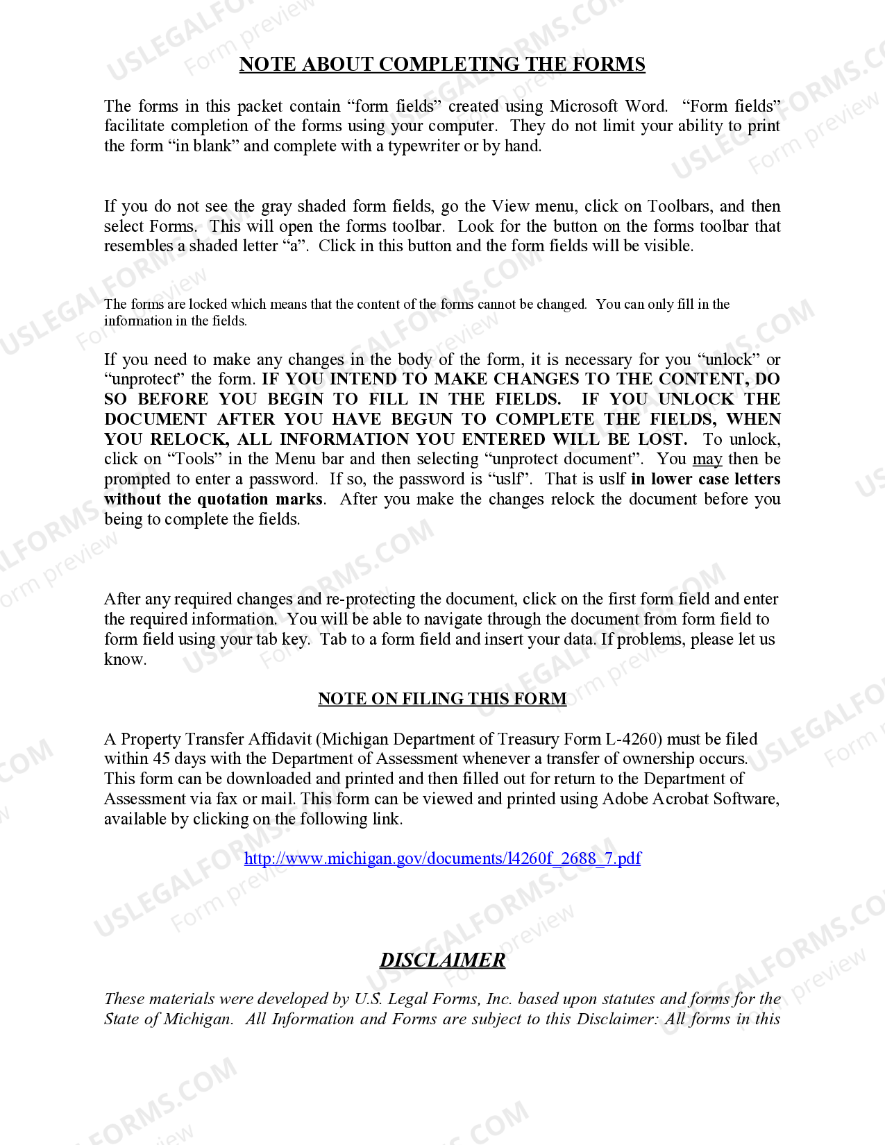 Oakland Michigan Warranty Deed for Husband and Wife Converting Property