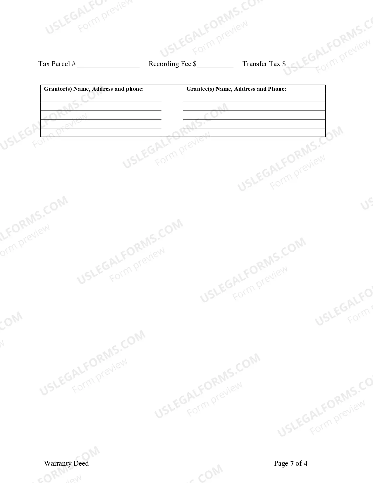 Preview Warranty Deed for Parents to Child with Reservation of Life Estate