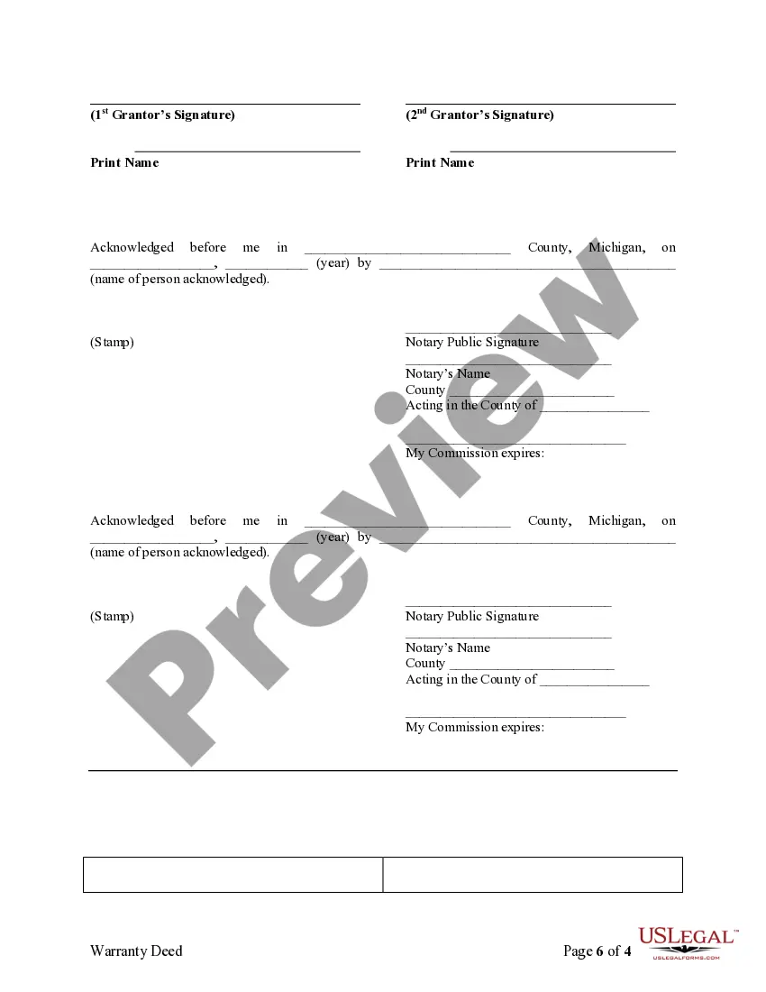 Preview Warranty Deed for Separate or Joint Property to Joint Tenancy