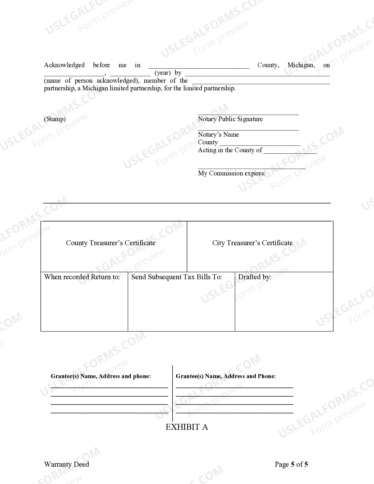 Preview Warranty Deed from Limited Partnership or LLC is the Grantor, or Grantee
