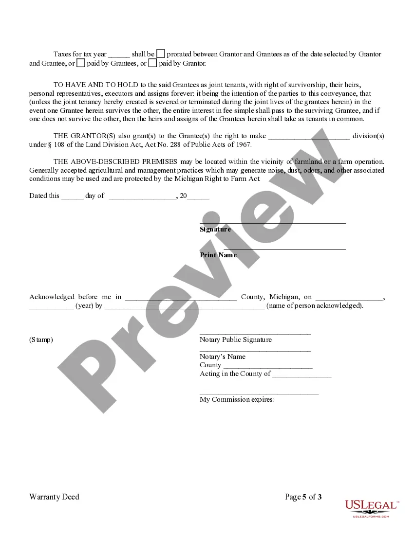 Preview Warranty Deed from two Trustees to an Individual