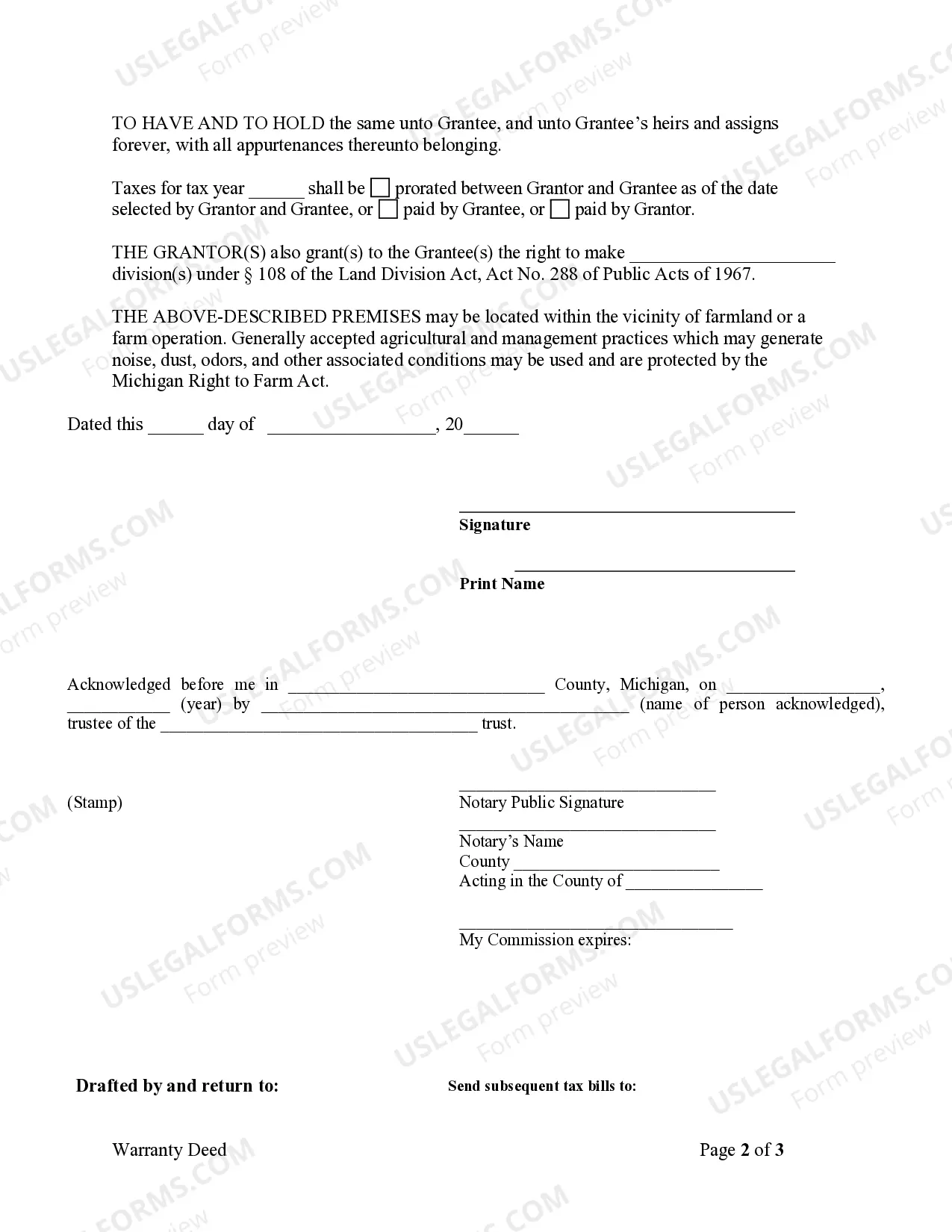 Preview Warranty Deed from Trustee to Individual