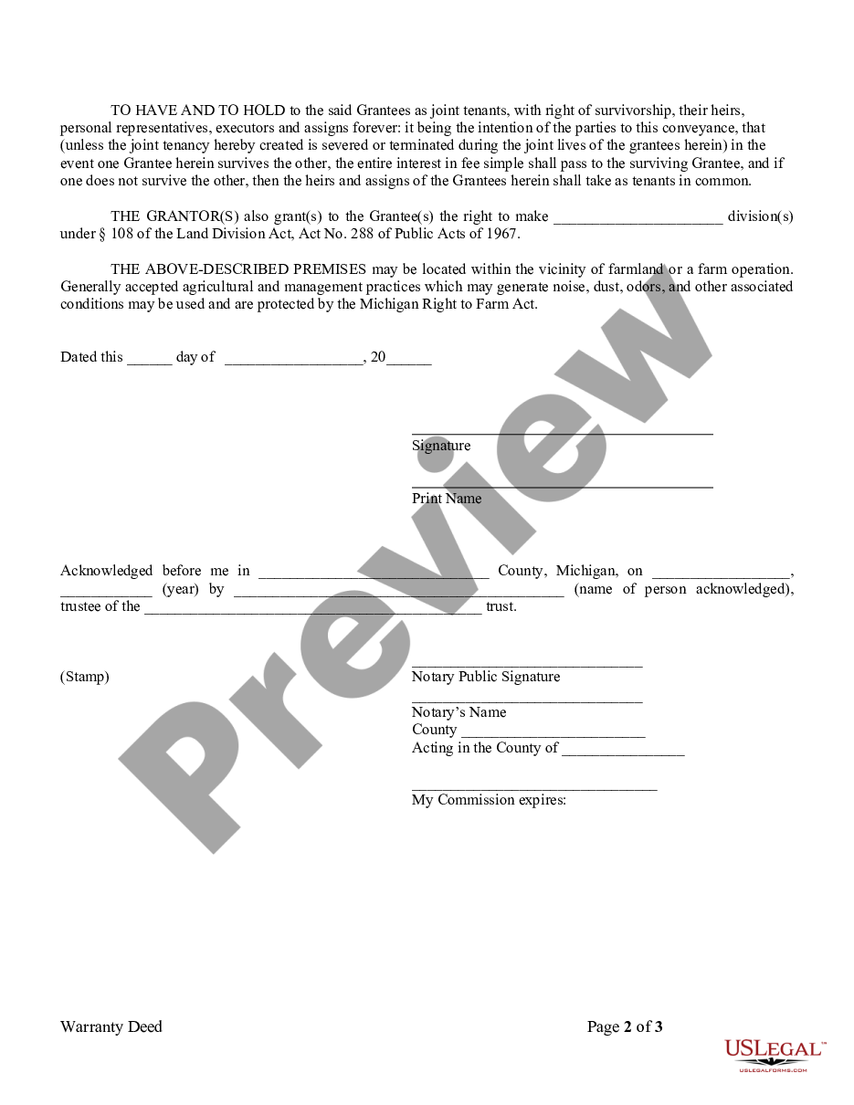 page 4 Warranty Deed from two Trustees to an Individual preview
