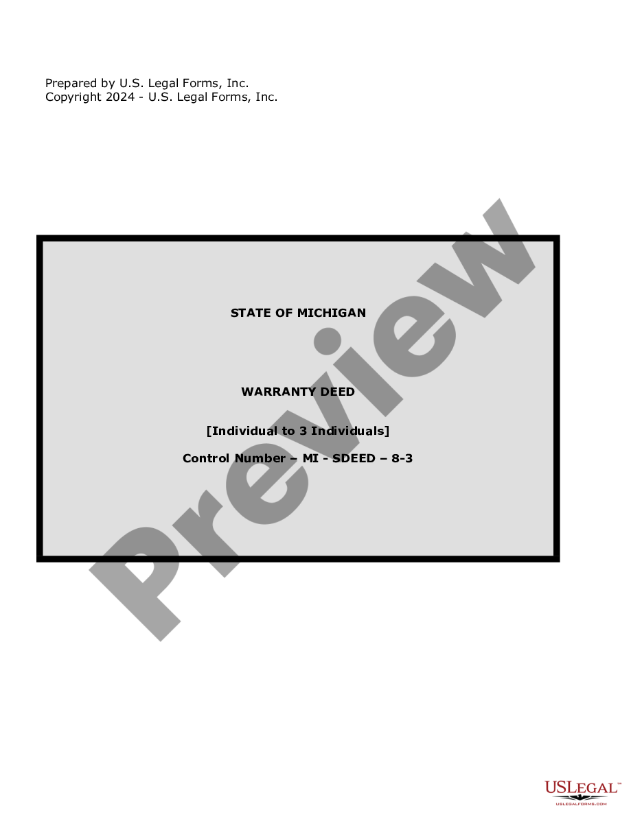 page 0 Warranty Deed from Individual to Three Individuals preview