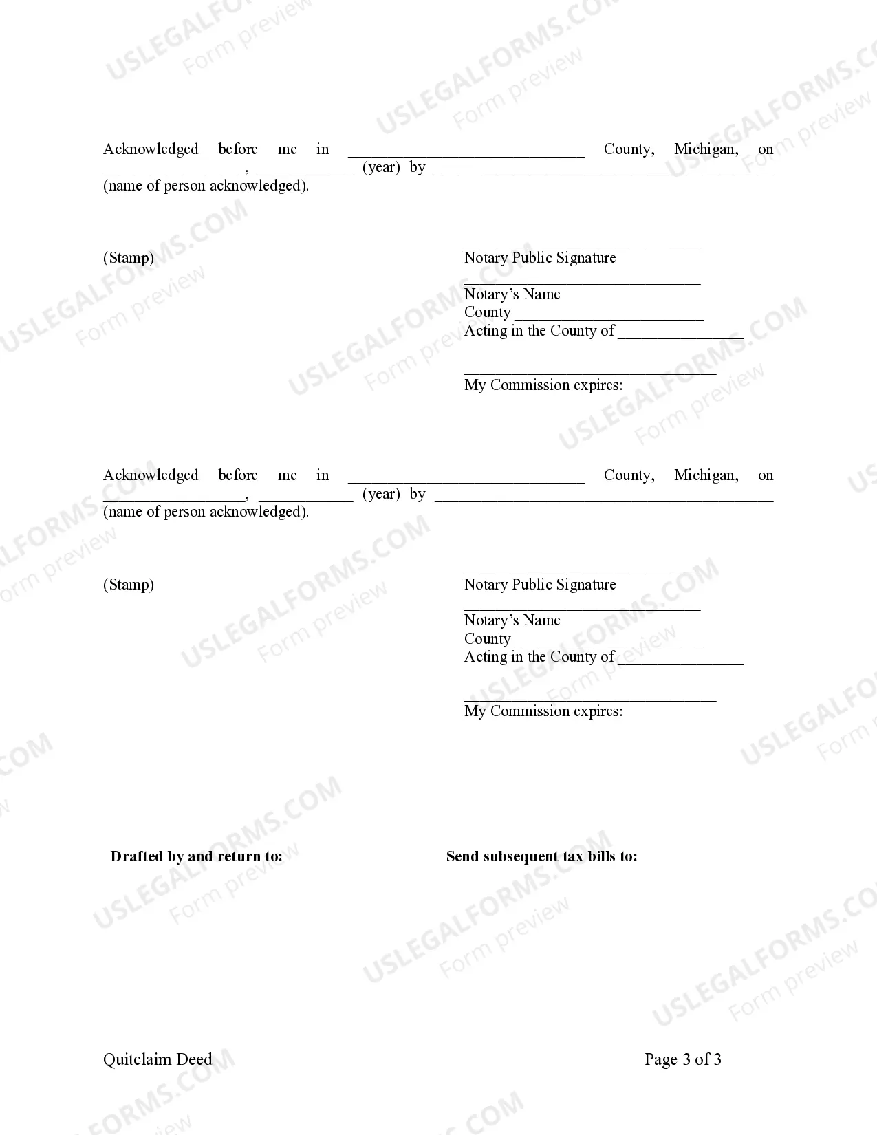 Preview Quitclaim Deed for Four Individuals to One Individual