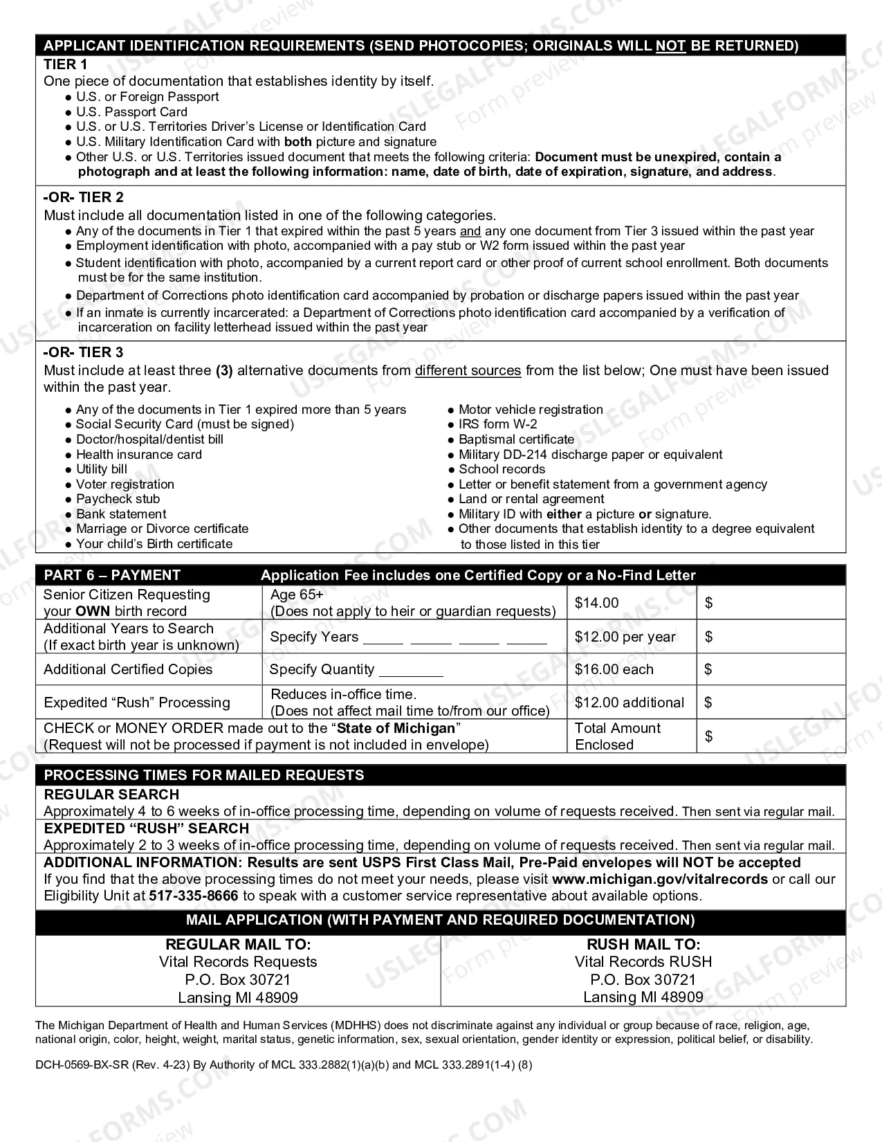Preview Application For Senior Birth Record