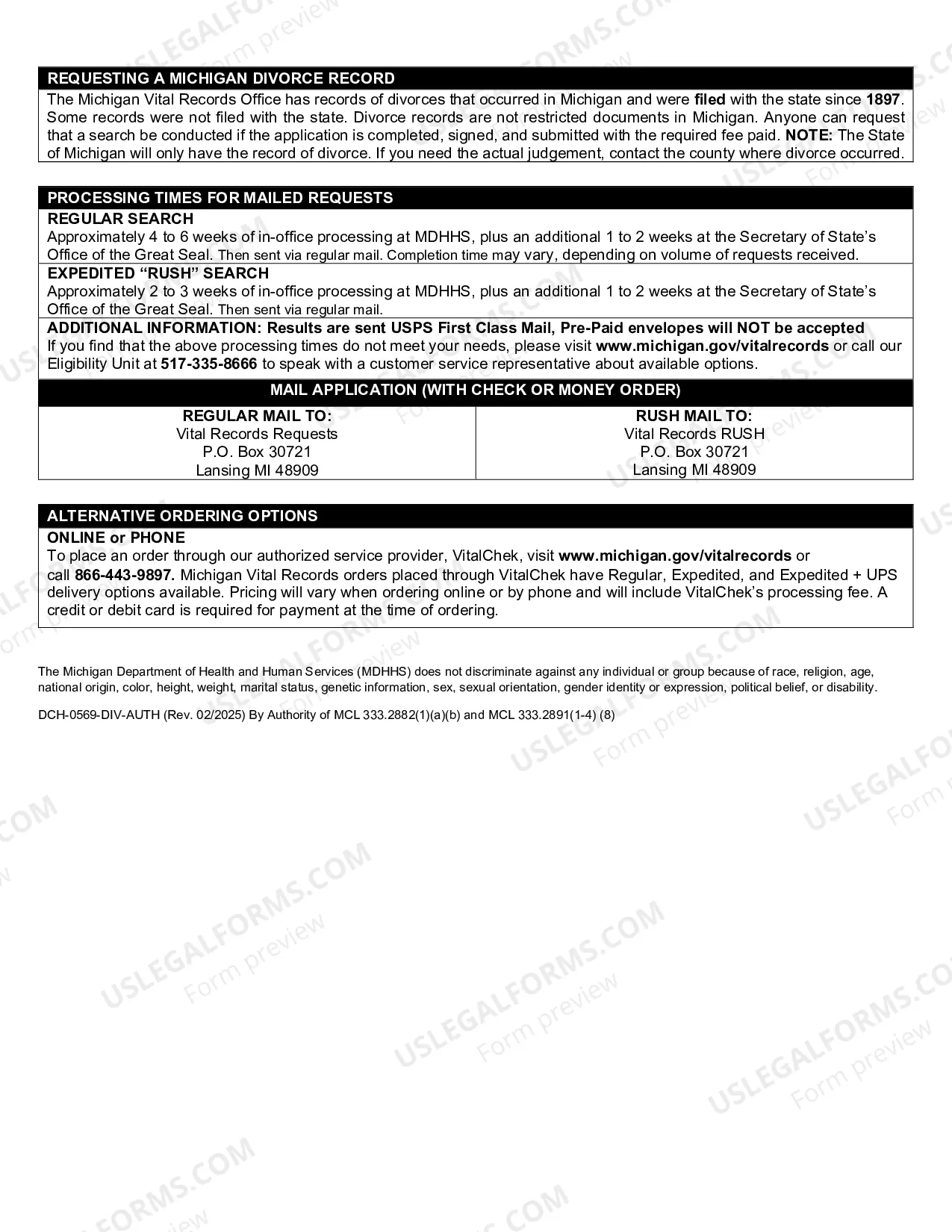 Preview Authenticated or Apostilled Divorce Record