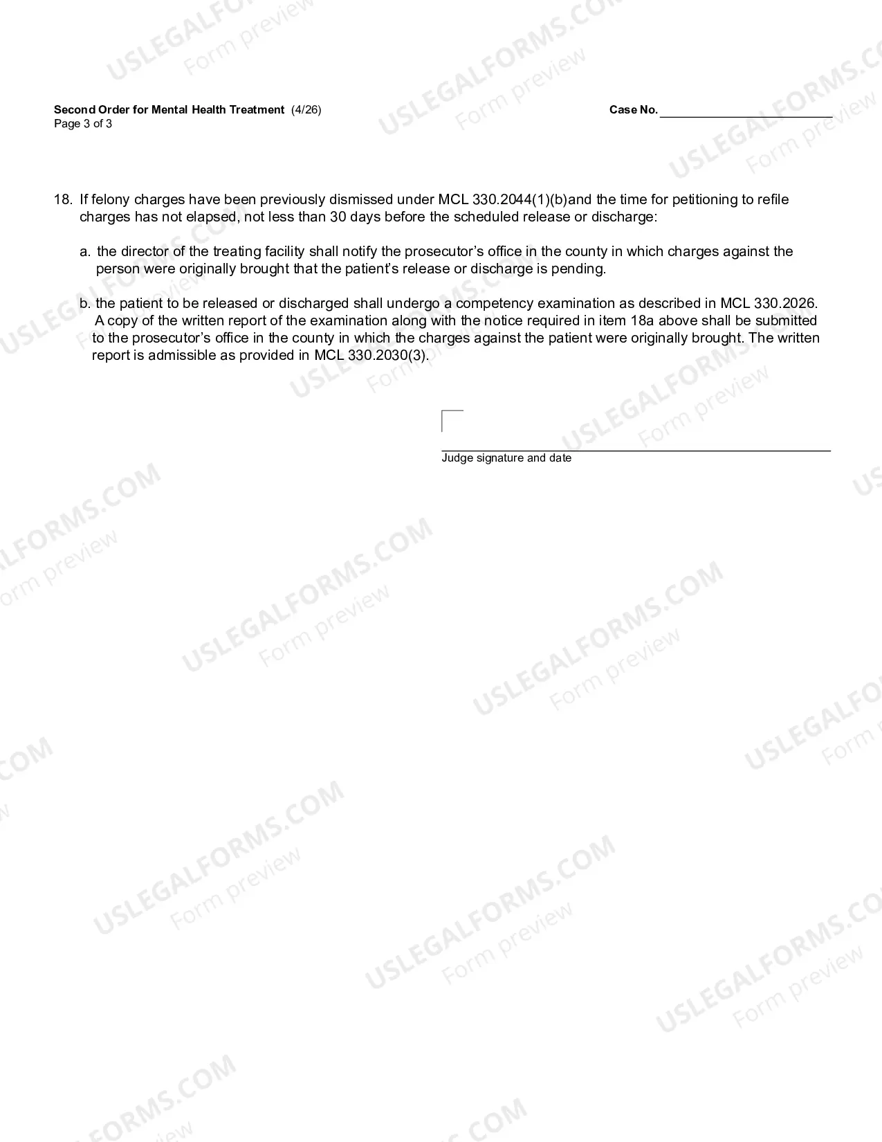 Preview Order To Modify Second Or Continuing Order