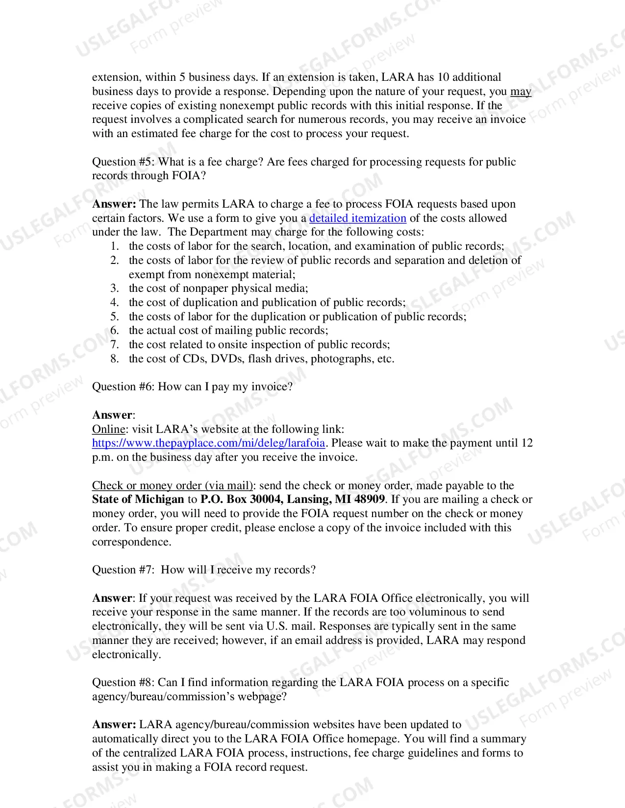 Preview FOIA Frequently Asked Questions