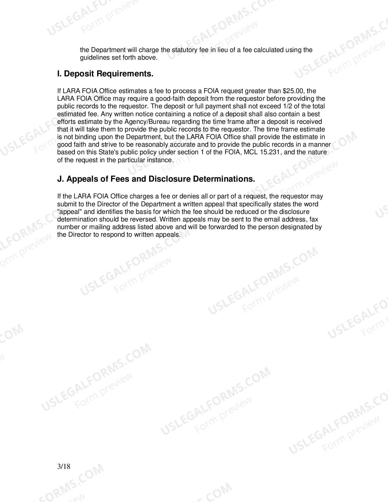 Preview View the Department's written procedures and guidelines.