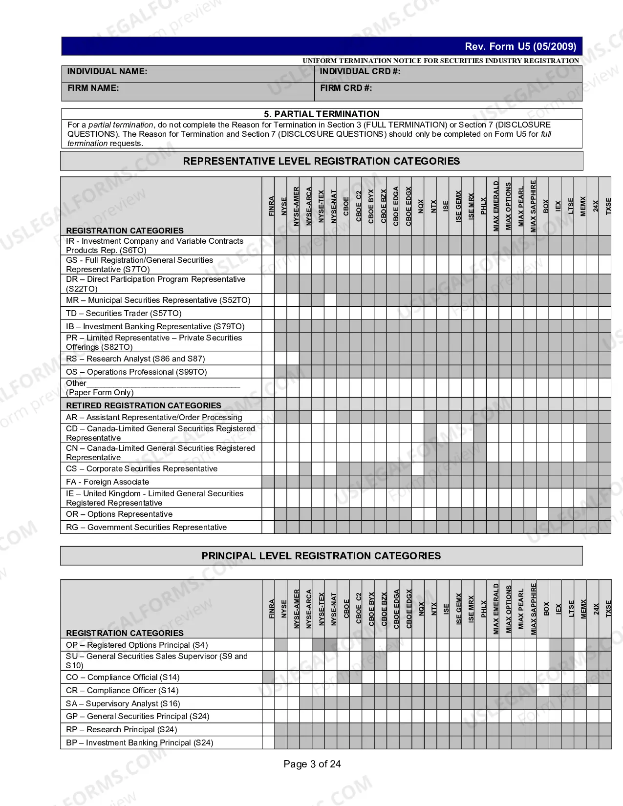 Preview Uniform Termination Notice for Securities Industry Registration
