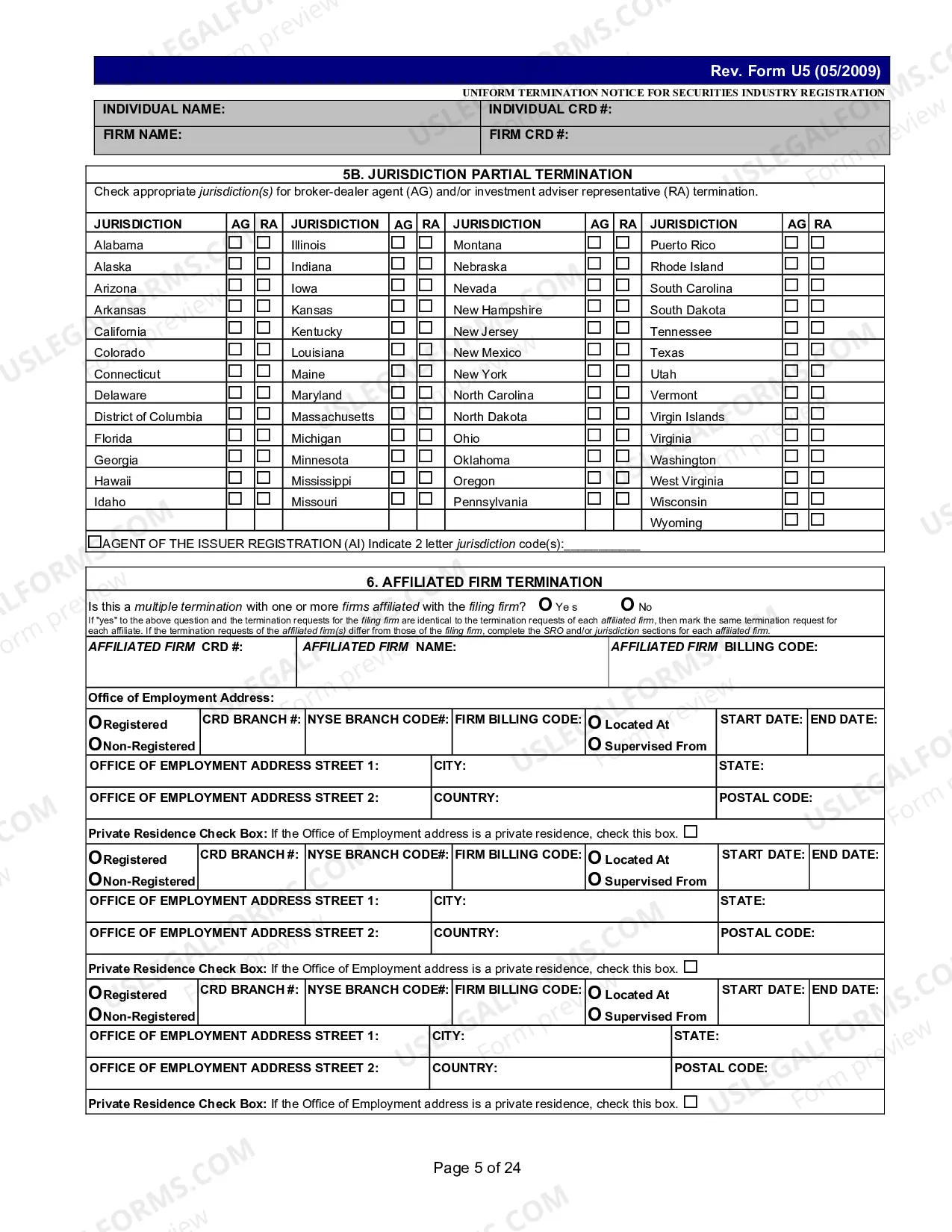 Preview Uniform Termination Notice for Securities Industry Registration