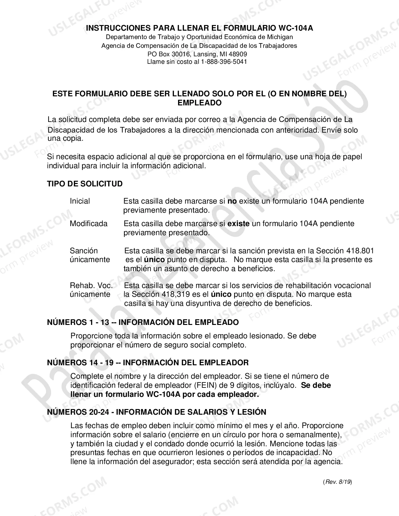 Preview Solicitud Para Mediacion O Audiencia - Formulario A