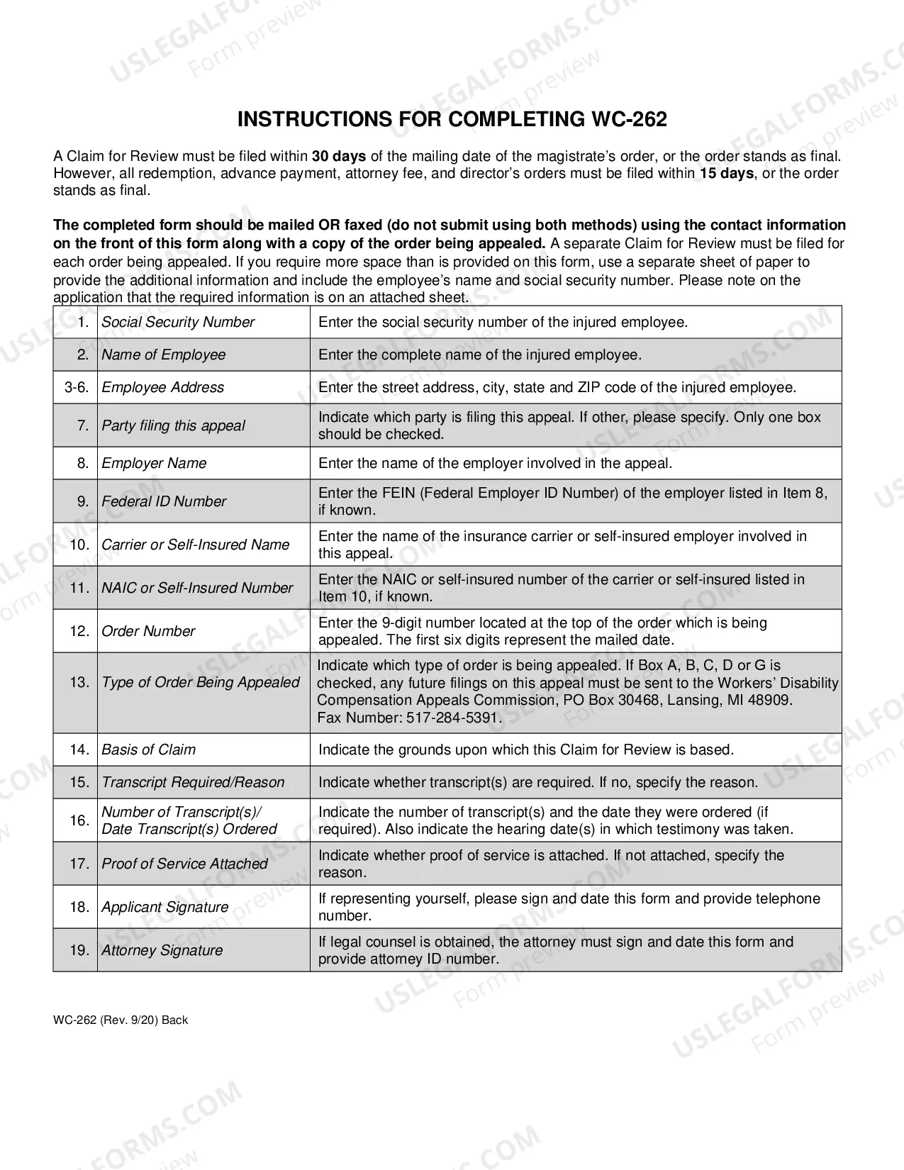 Preview Claim/Cross-Claim for Review (fill-in form)