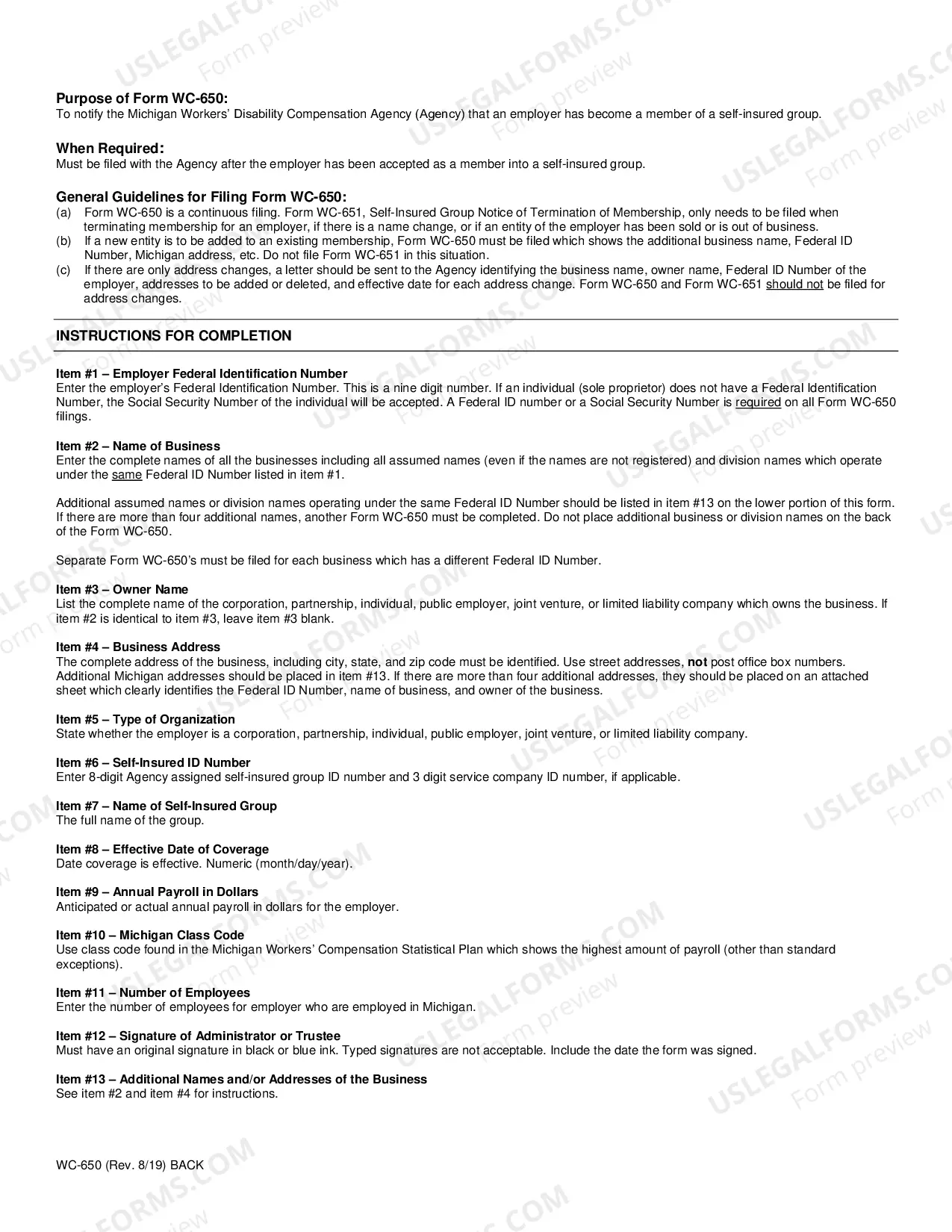 Preview Self-Insured Group Notice of Acceptance of Membership (fill-in form)