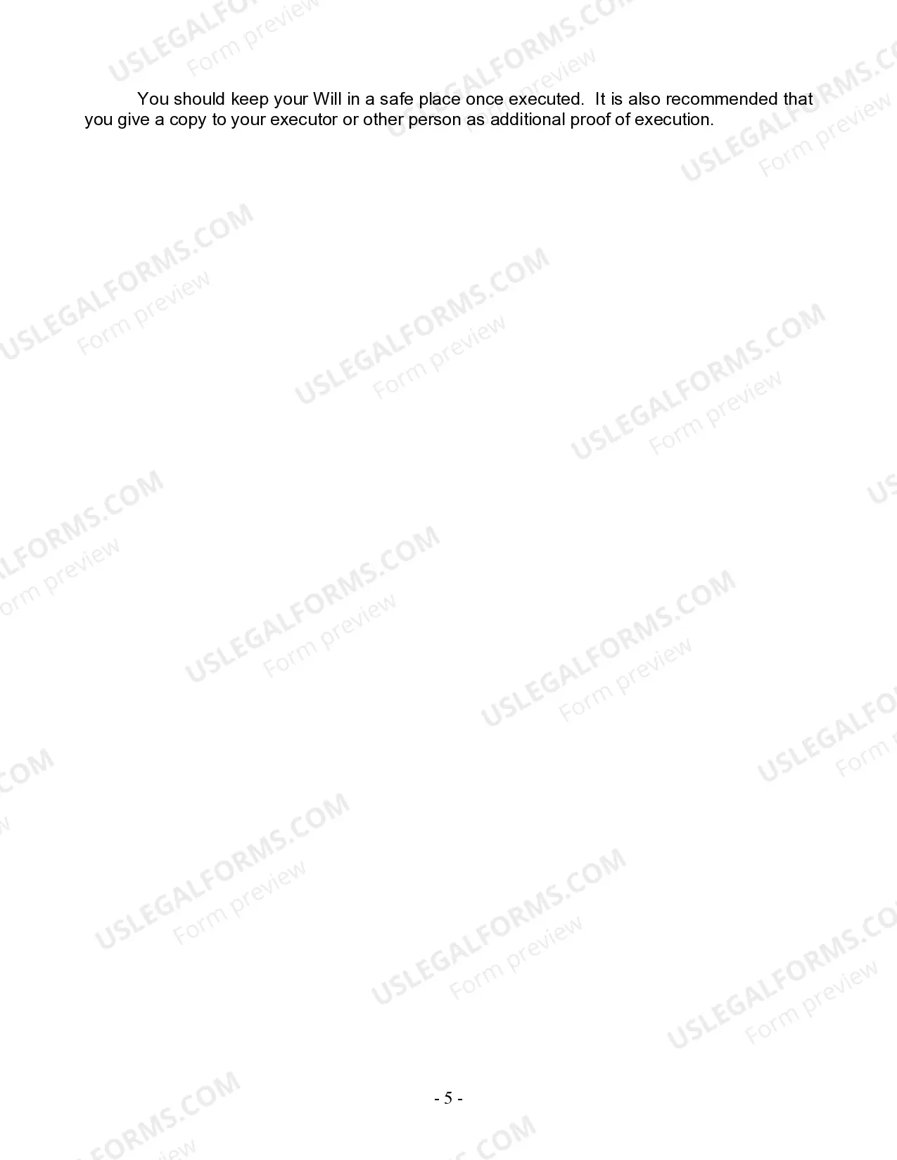 Preview Last Will and Testament for Married person with Minor Children from Prior Marriage